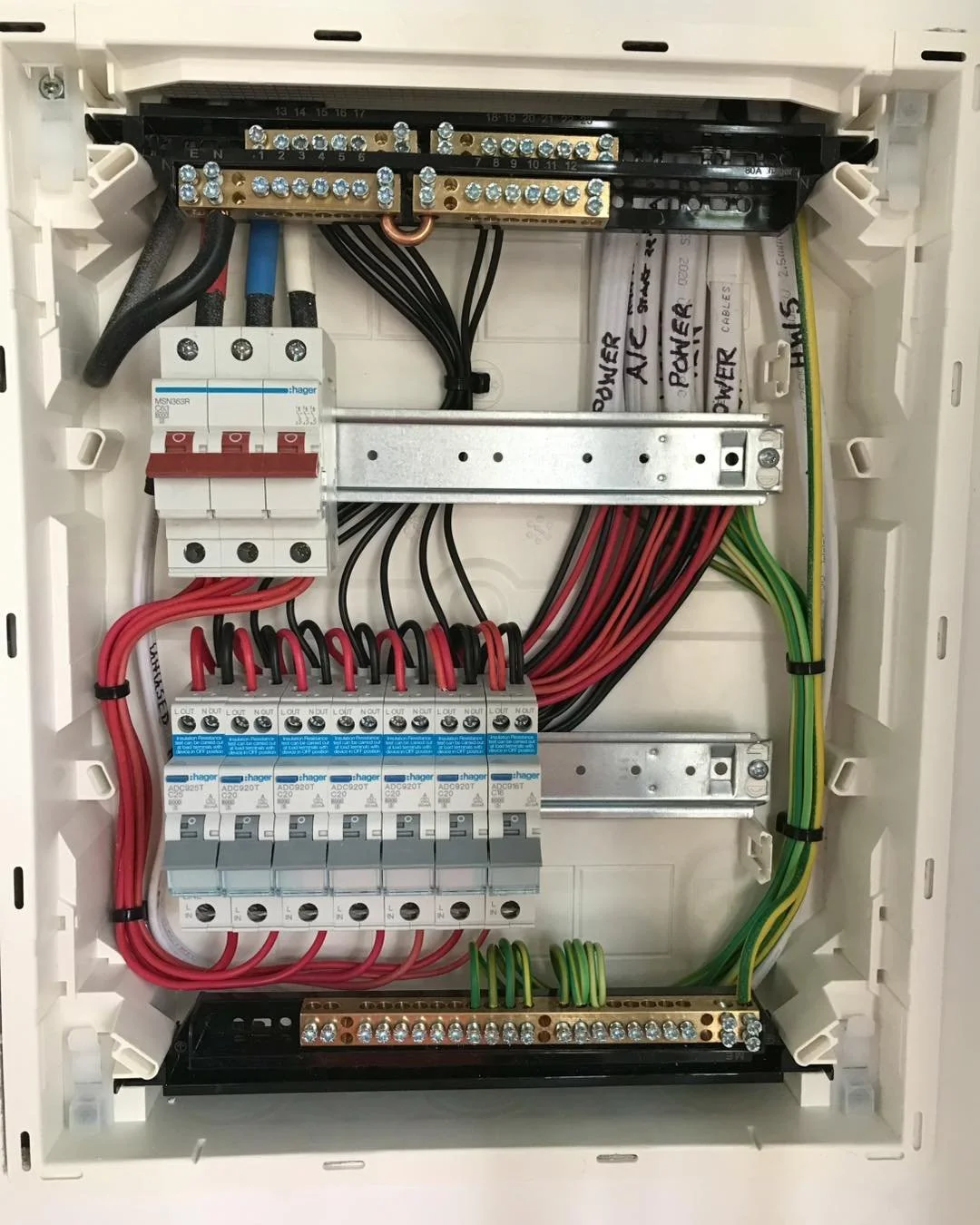 One of our distribution panels for a commercial installation