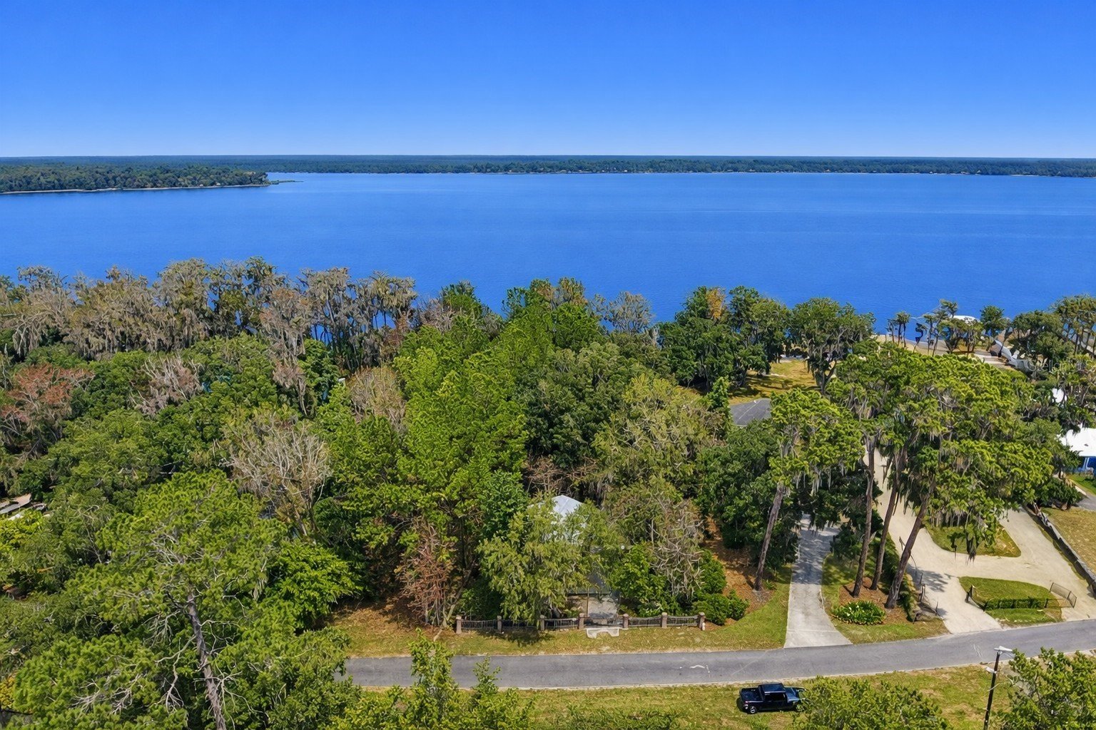 Overhead image of vacant land. 