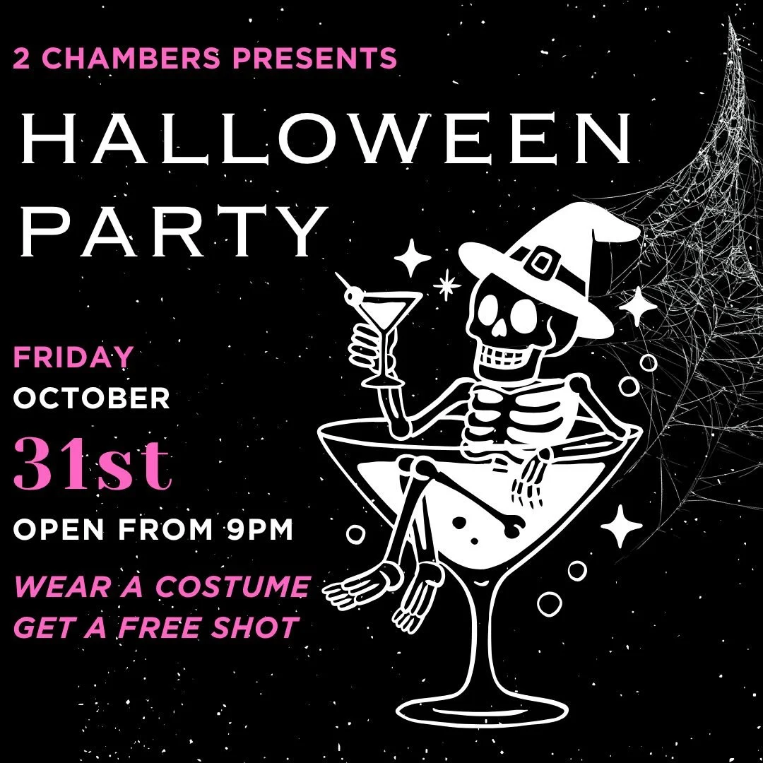 halloween party... coming this friday 31st of october. be sure to wear your spookiest costume for a free shot ✨