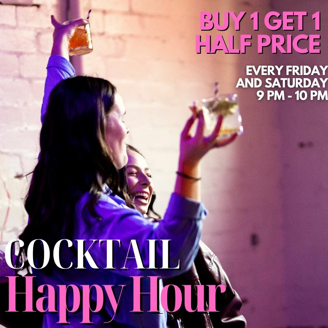Did someone say happy hour? we got you... 

Select cocktails only.