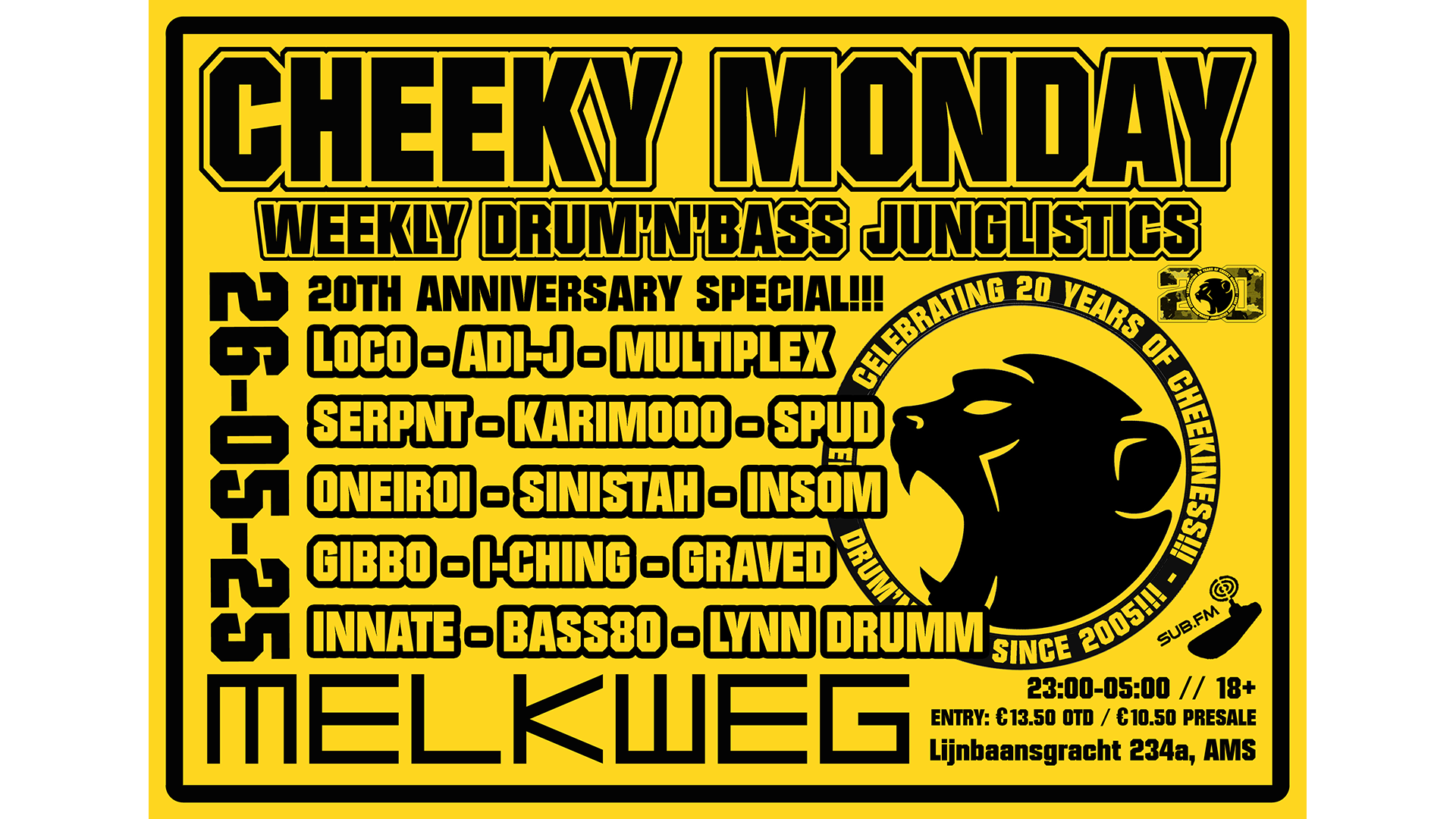 CHEEKY MONDAY: 20TH ANNIVERSARY SPECIAL!!!