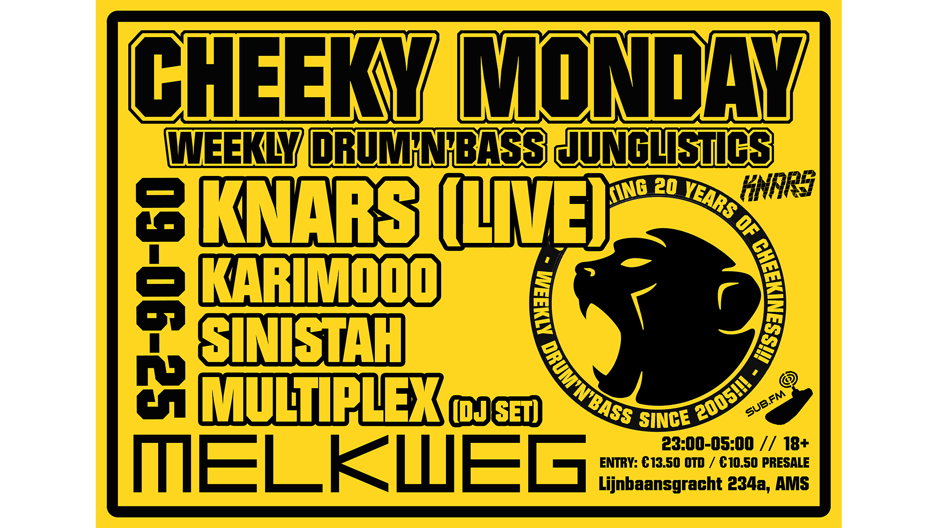 CHEEKY MONDAY: KNARS (LIVE)!