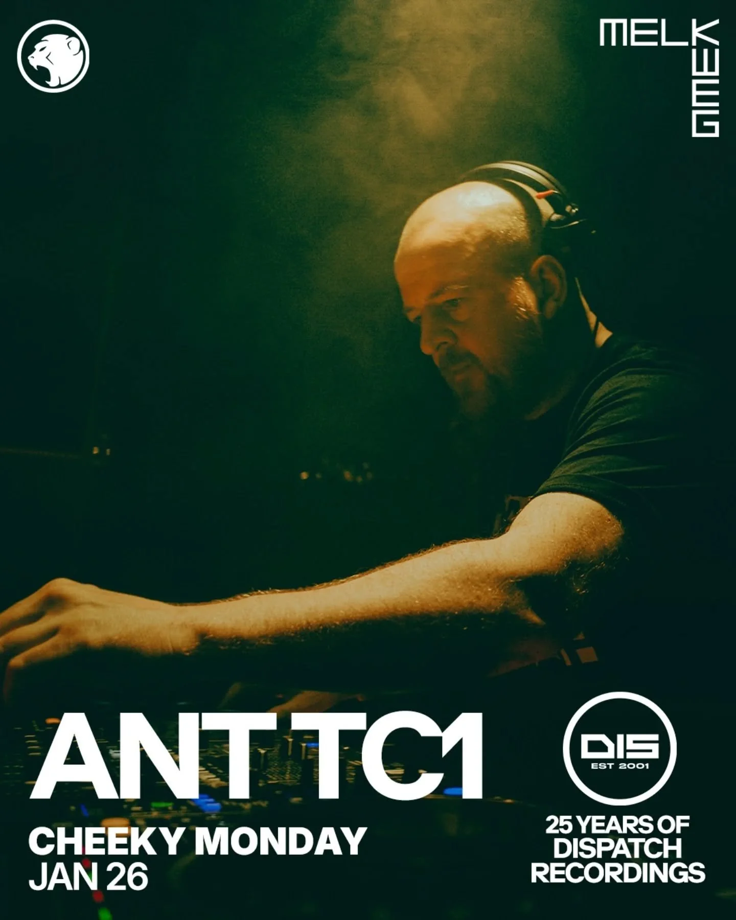 Celebrating 25 years of Dispatch Recordings.
Ant TC1, Serpnt, Adi-J, Yi-Ching &amp; Spud.
Hosted by Innate MC.
This Monday at Melkweg.
🎟️ Tickets in bio