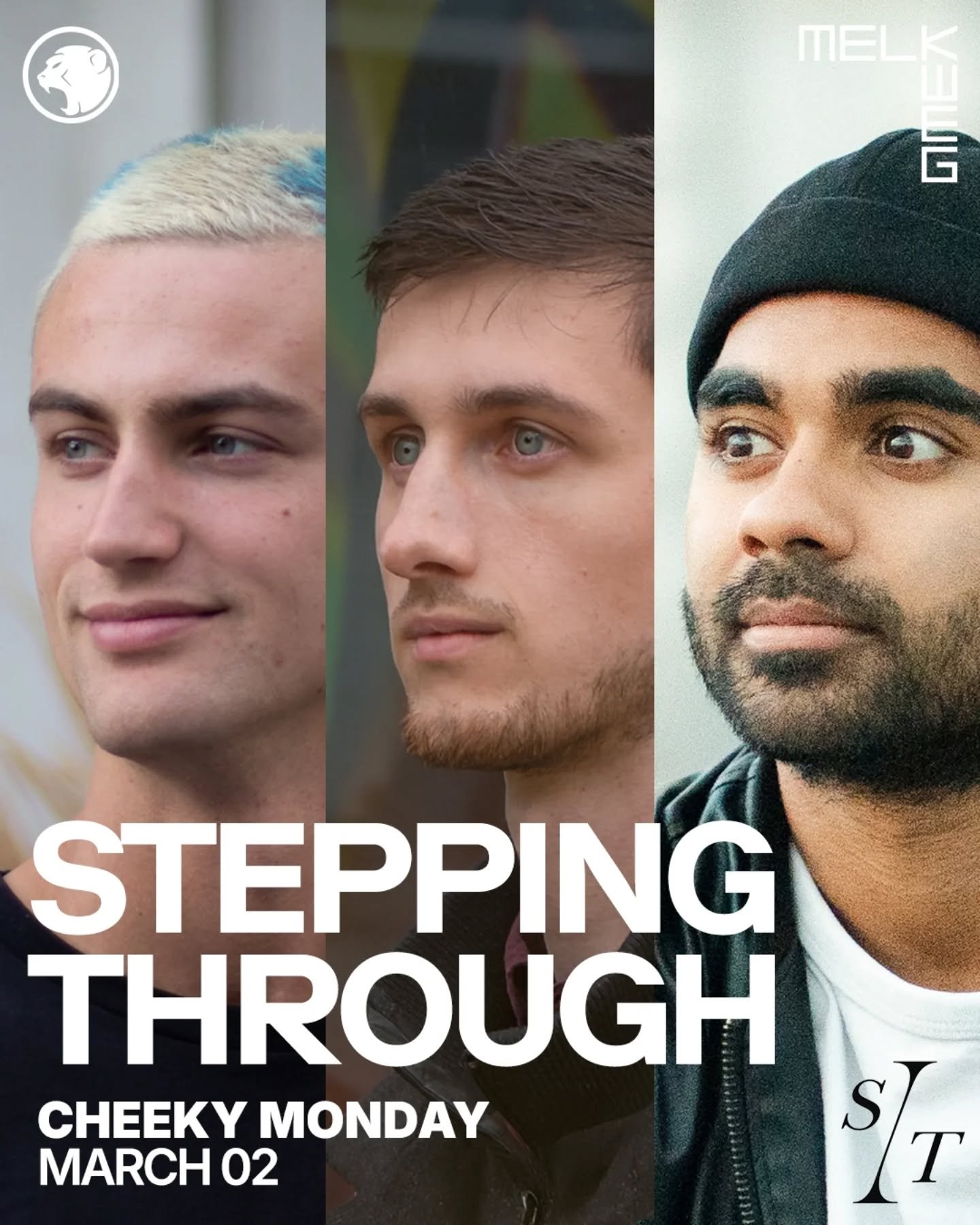 Stepping Through x Cheeky Monday.

Oneiroi
Auris
48past
Sektor
Prodace
Dubstark

Wolf Pax on hosting duties.

DnB/Jungle all night.
Cheeky&ndash;Cheeky&ndash;Monday.
Oi Oi Oi.

Tickets in bio.