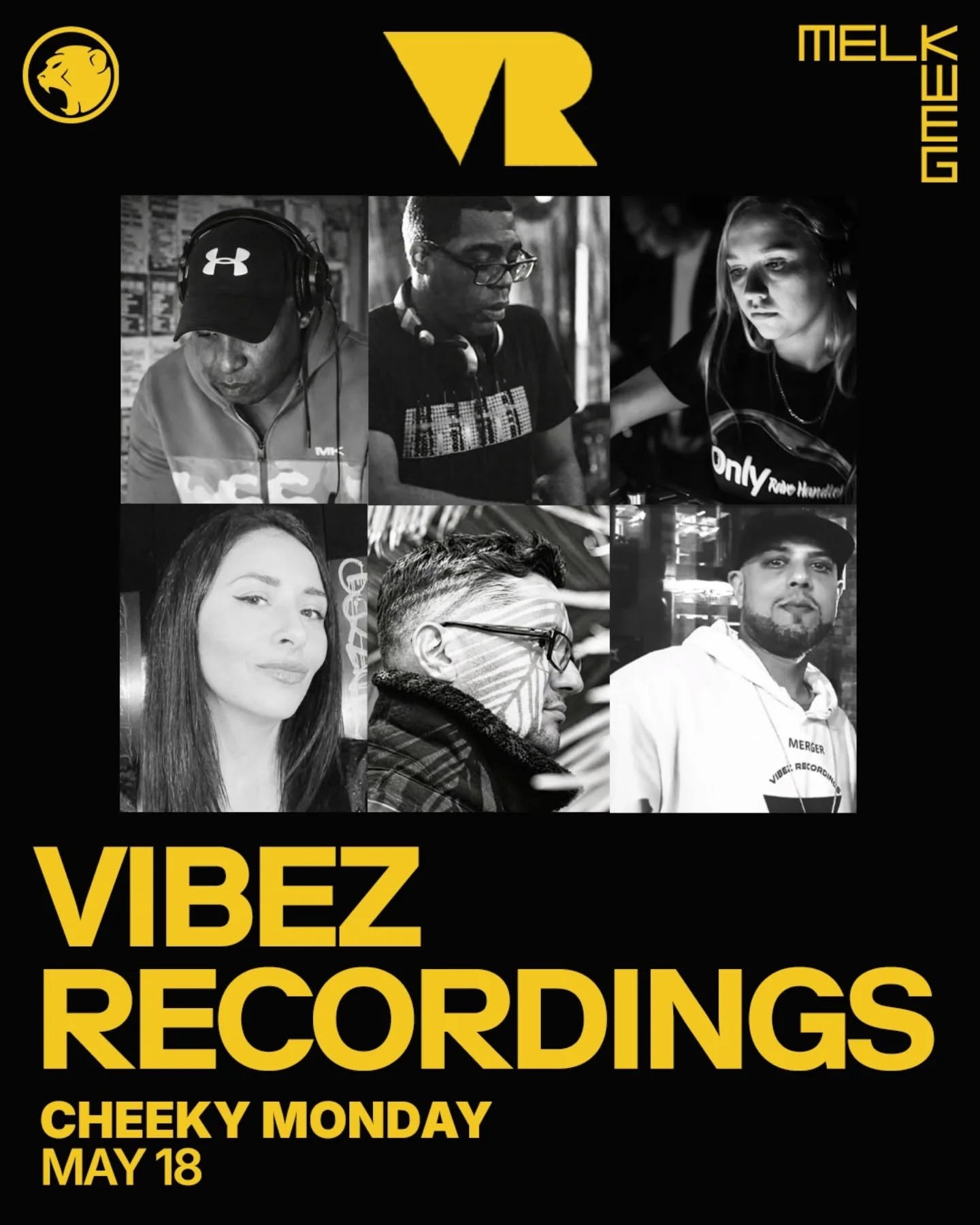 This week at Cheeky Monday:

Vibez Recordings takeover

Subject 13
Equinox
Abby Daze
Lady Lena
Hidden Memory
Merger

DnB/Jungle all night.
Melkweg. 23:00&ndash;04:00.

🎟 Tickets in bio.