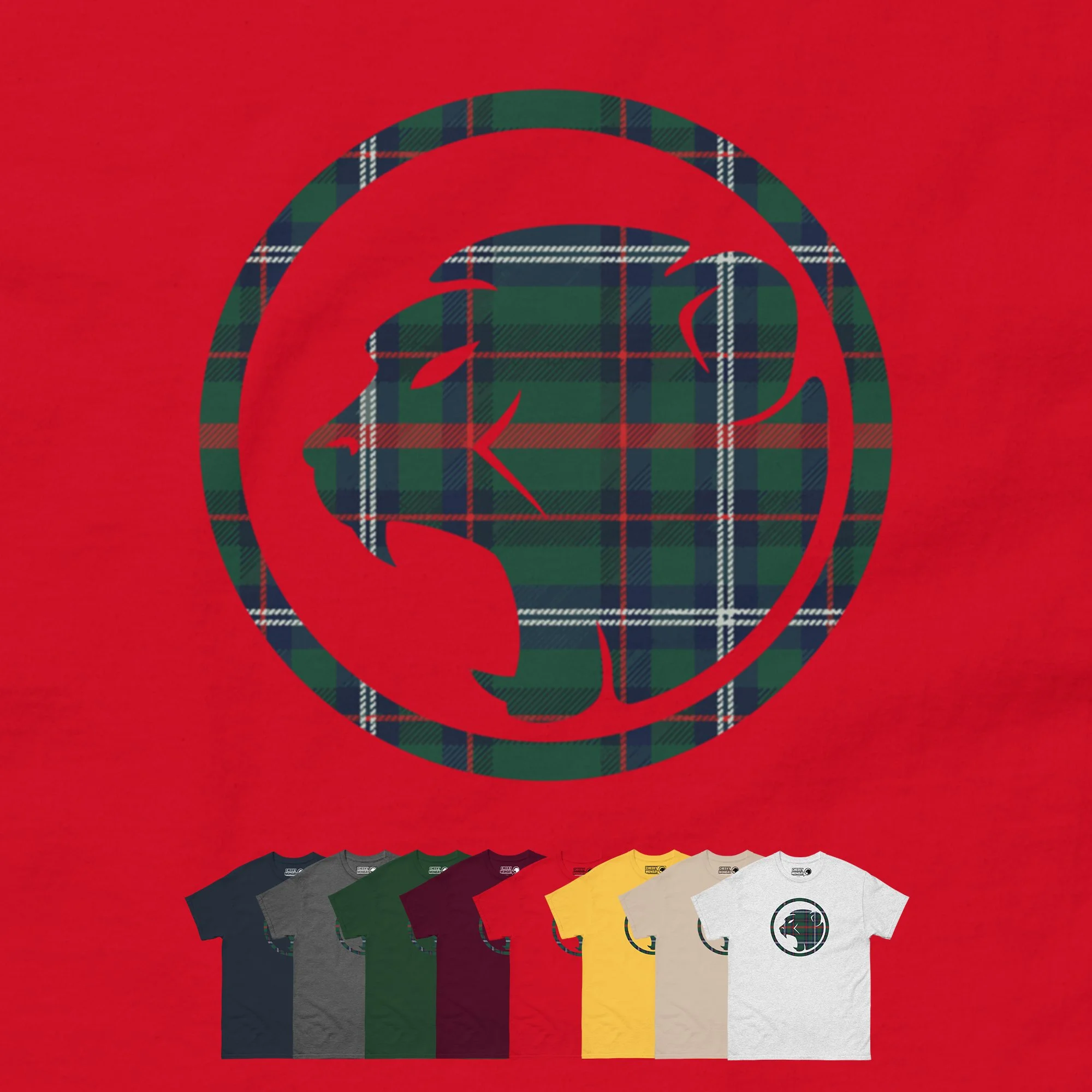 Tartan 'Ring' Print - Cheeky Monday Unisex Tee