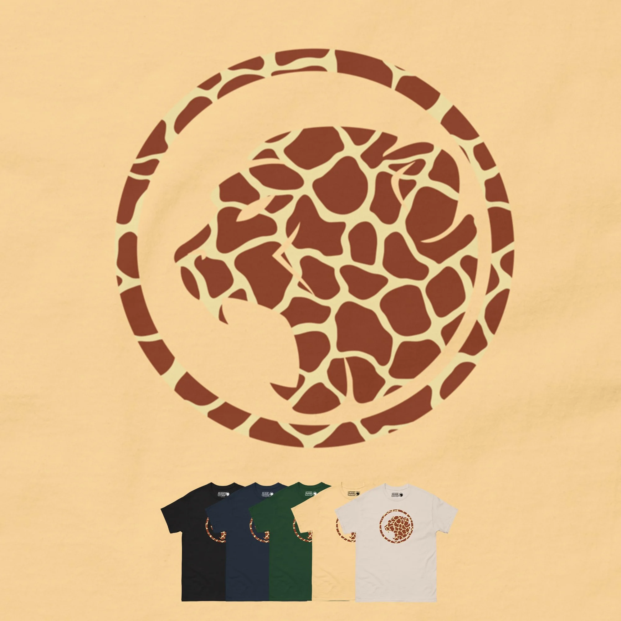 Giraffe 'Ring' Print - Cheeky Monday Unisex Tee