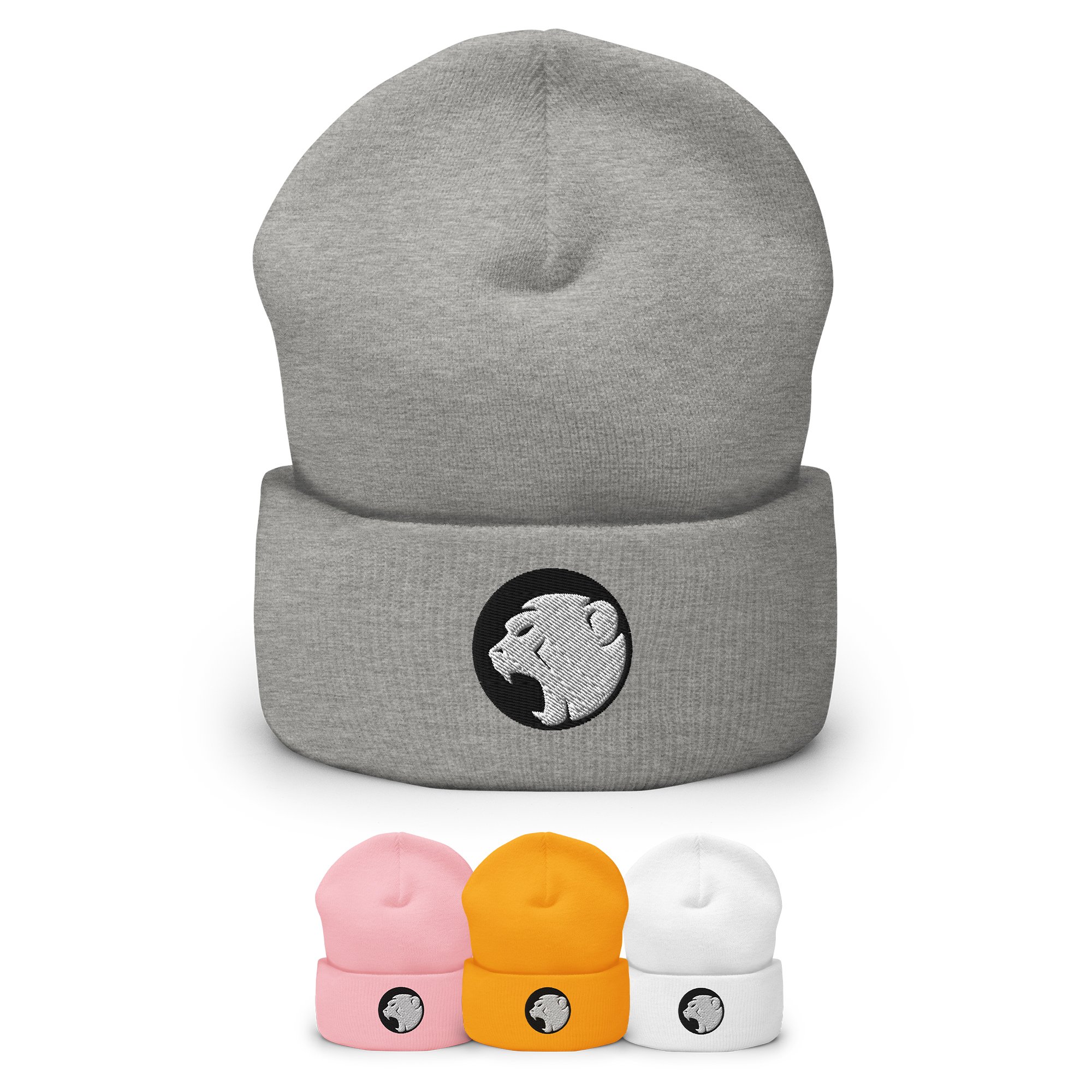 Embroidered Beanie - Cheeky Monday 'Moon' (Black)