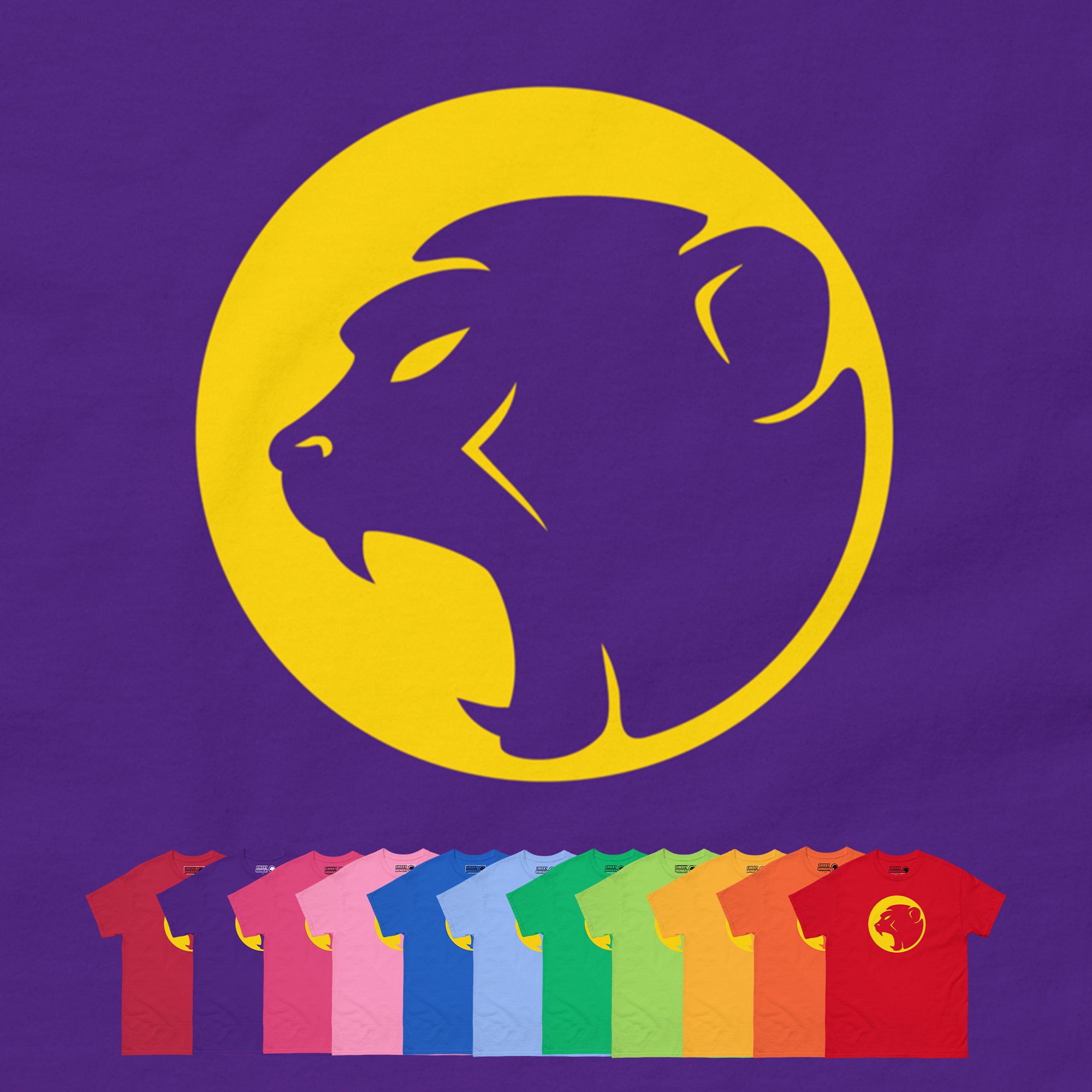 Yellow 'Moon' Print - Cheeky Monday Unisex Tee (Vibrant colours)