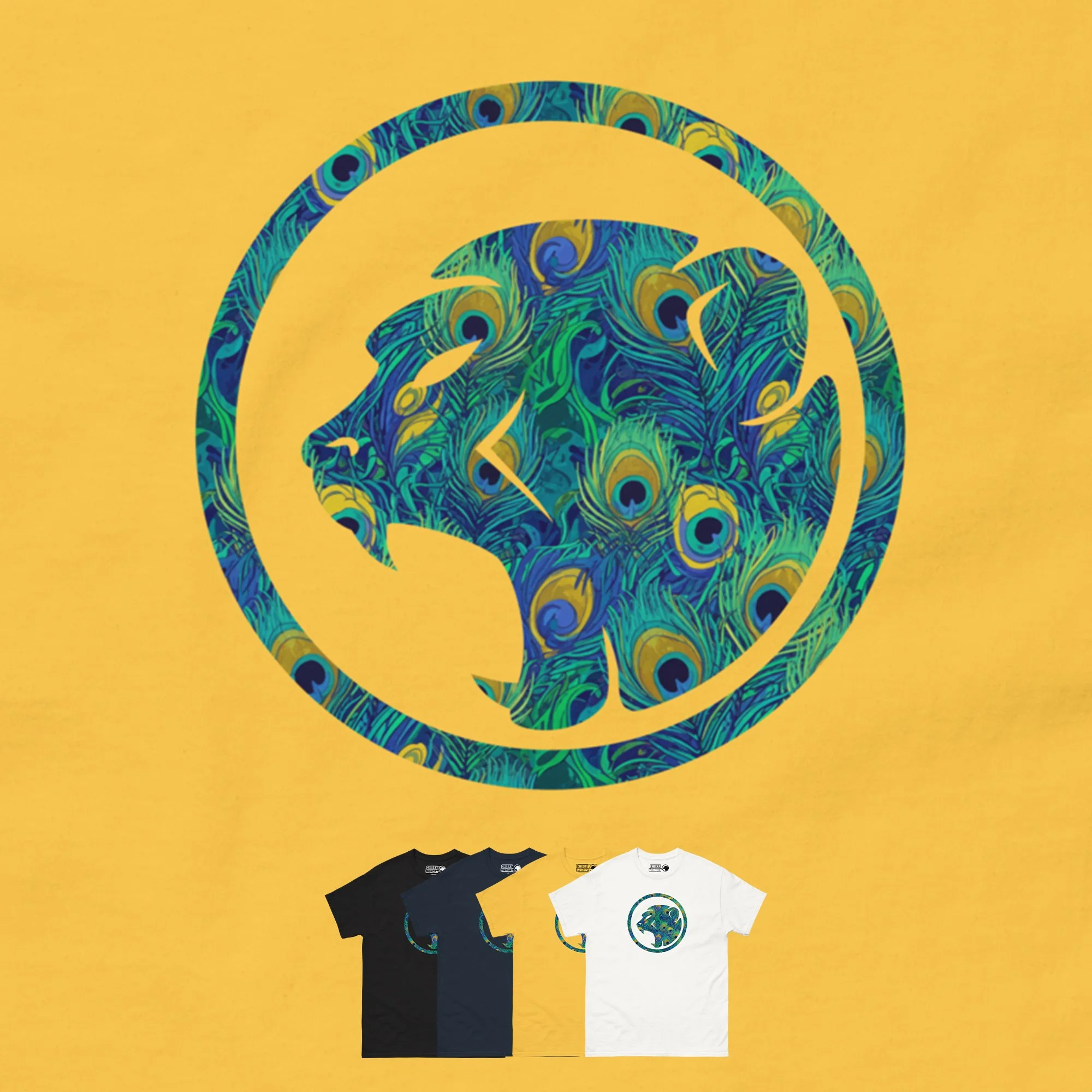 Peacock 'Ring' Print - Cheeky Monday Unisex Tee