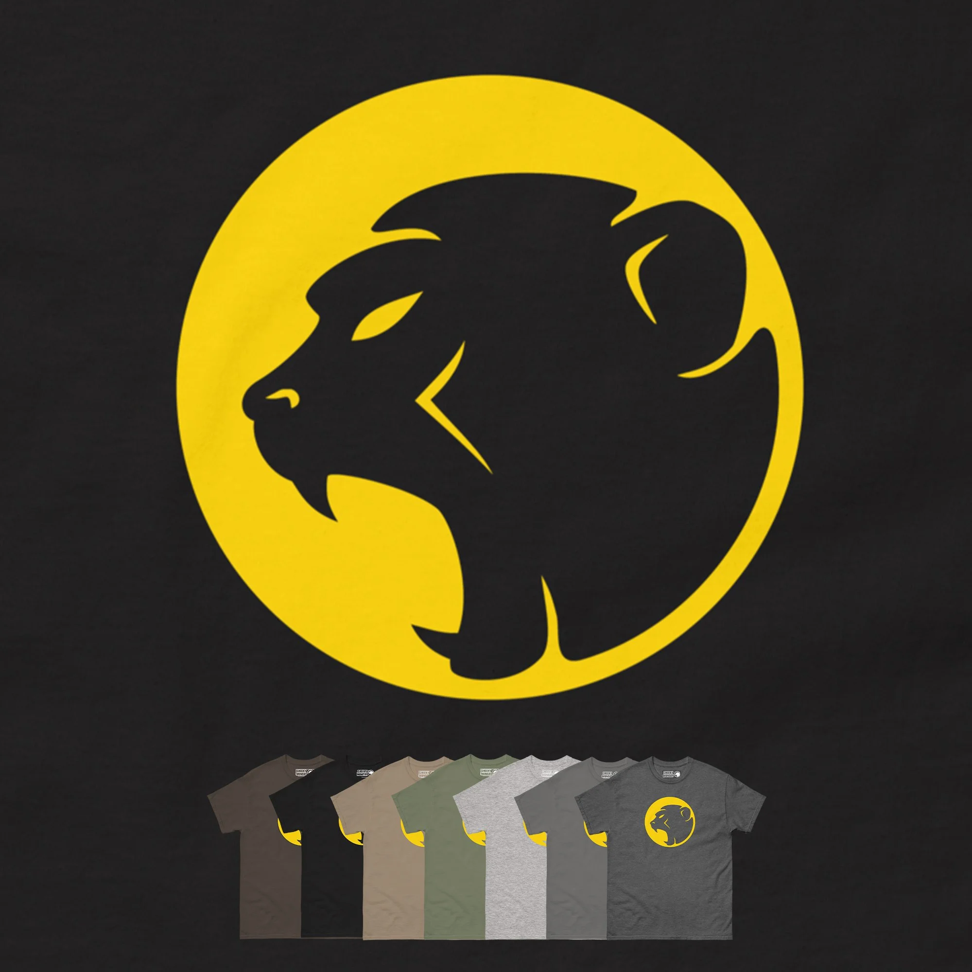 Yellow 'Moon' Print - Cheeky Monday Unisex Tee (Neutral colours)