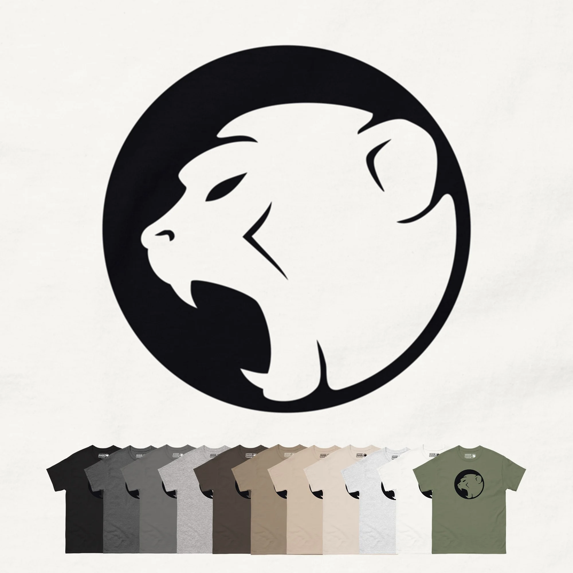 Black 'Moon' Print - Cheeky Monday Unisex Tee (Neutral colours)