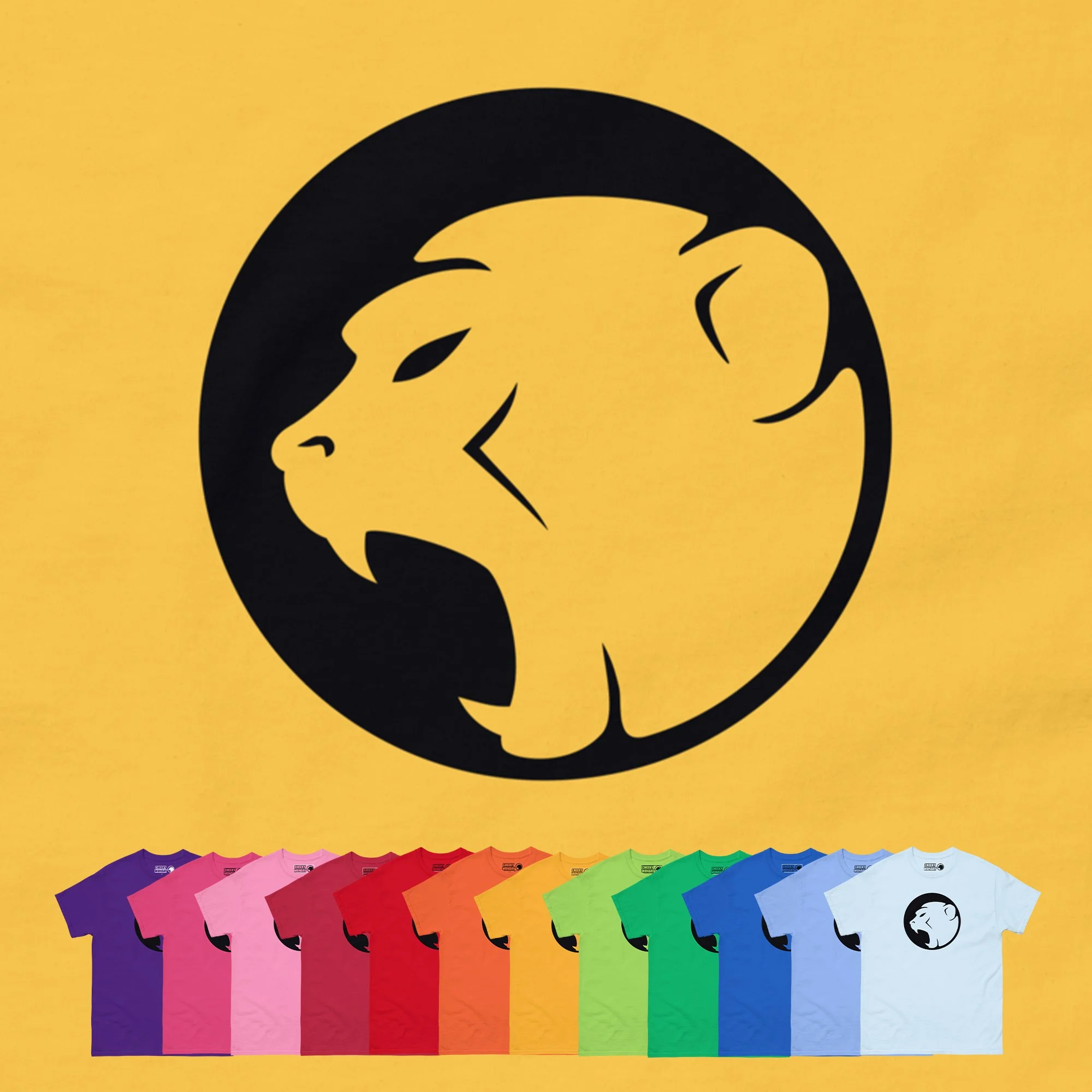 Black 'Moon' Print - Cheeky Monday Unisex Tee (Vibrant colours)