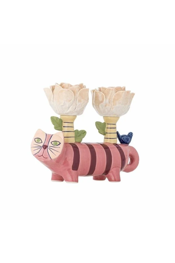 Alice Kitty Missy Ceramic Candle Holder