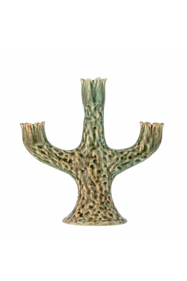 Ceramic Green Branch Multi Candle Holder