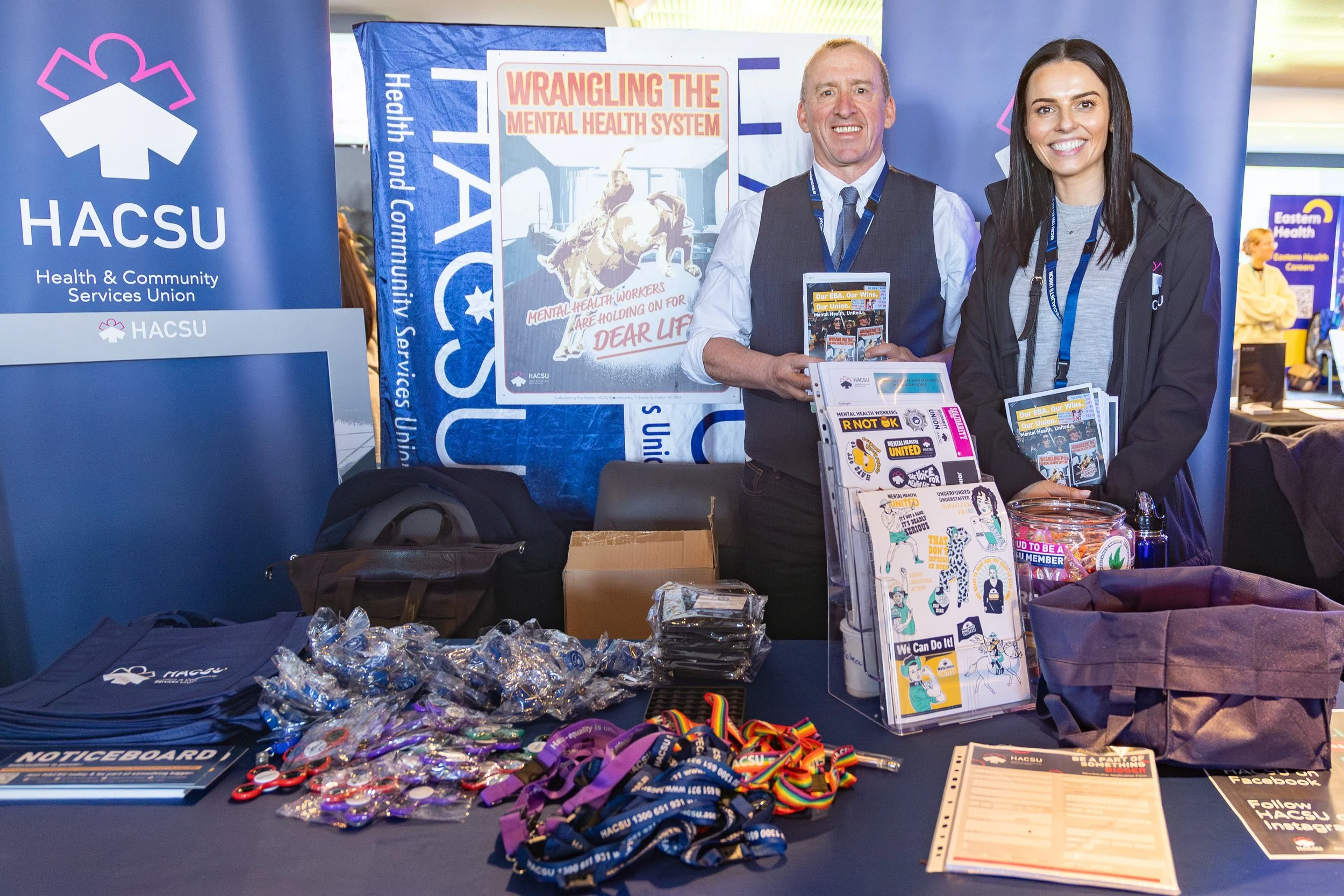 A colour image of a stall at a business event