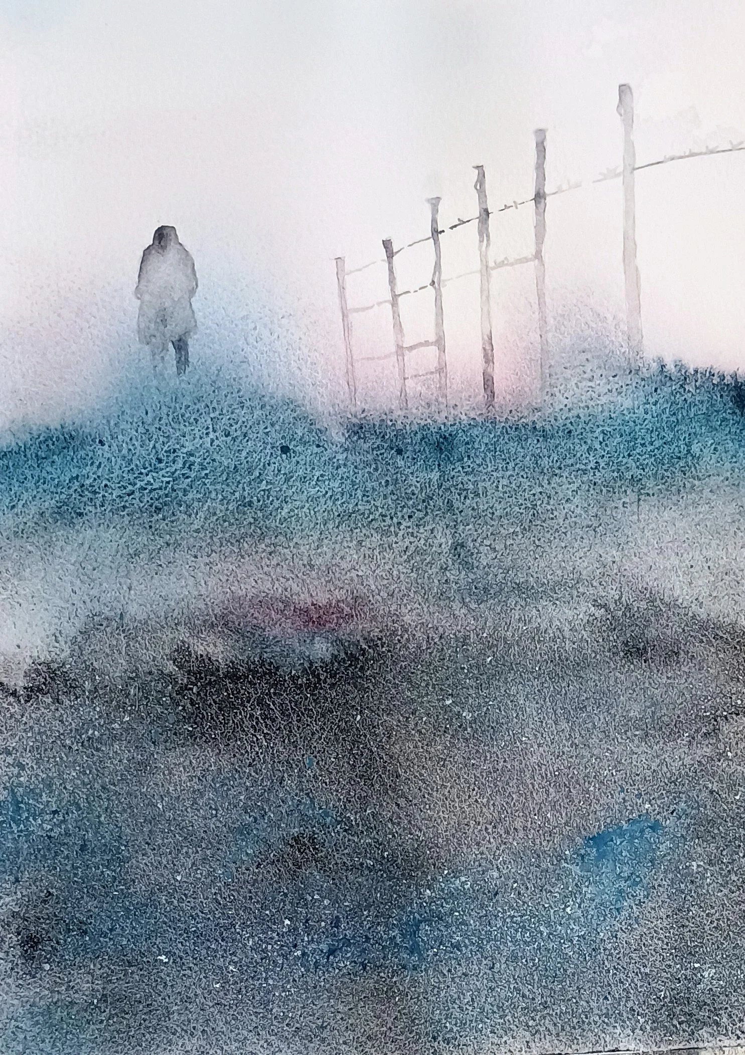 "Mist on the coastal path" 26 x 36cms £300