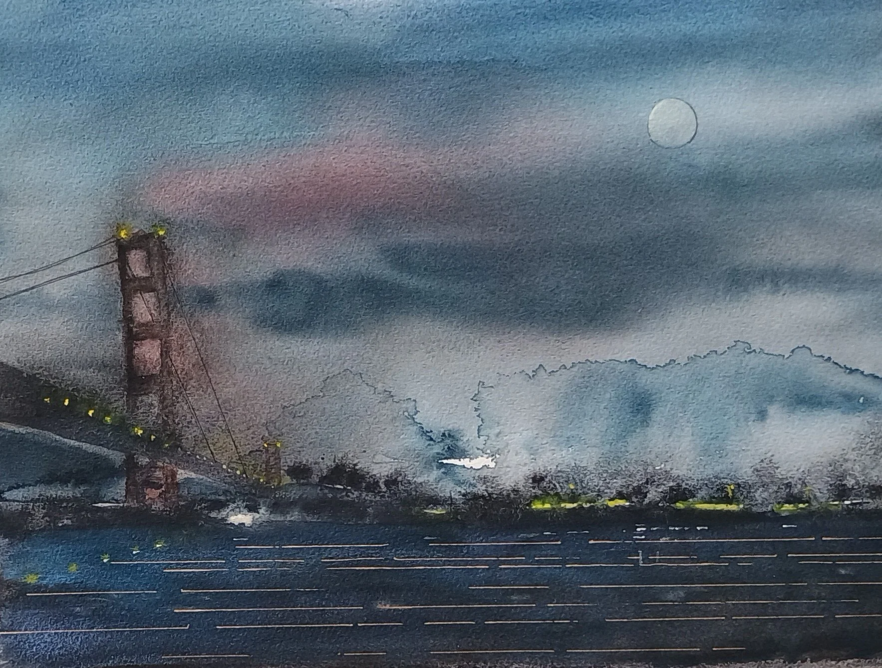Severn Bridge. 35 x 25cms £600