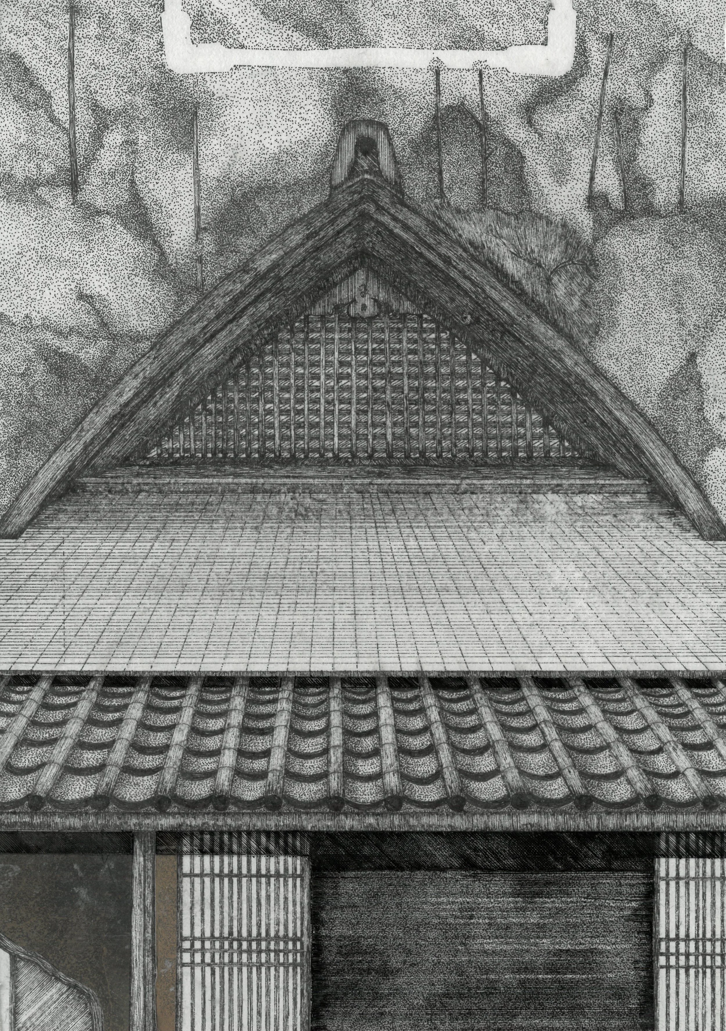 Japanese Teahouse Perspective in Materials