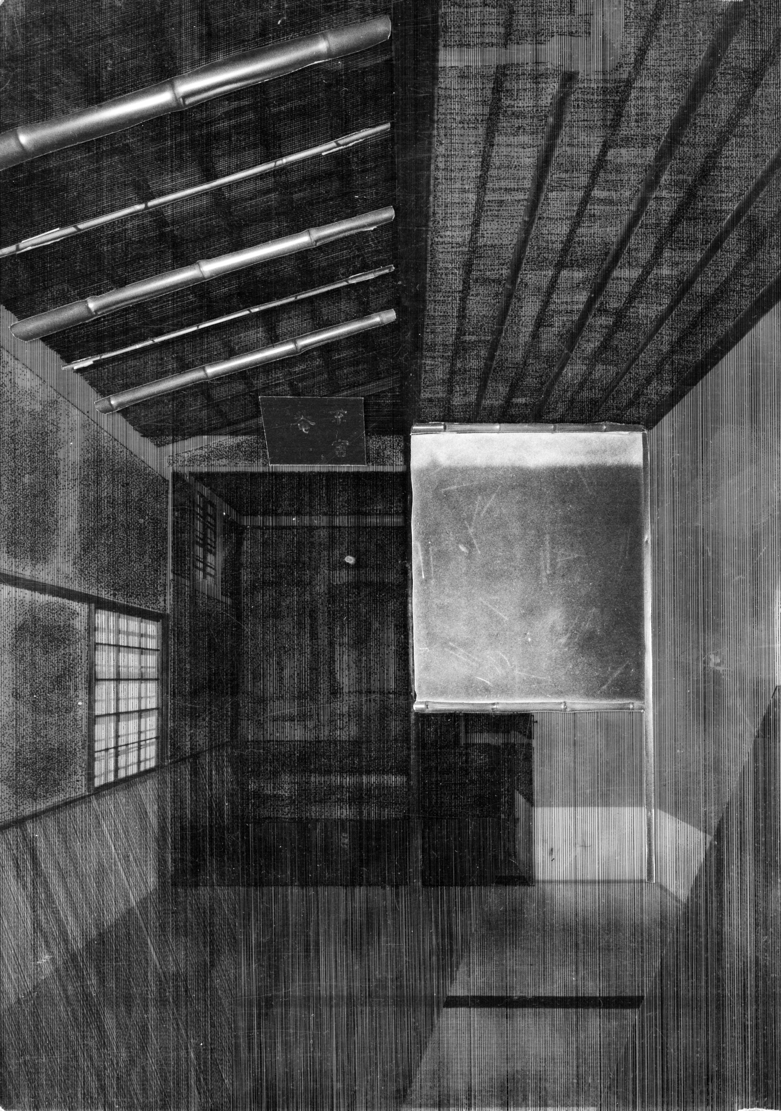 Japanese Teahouse Fishing in a Collage