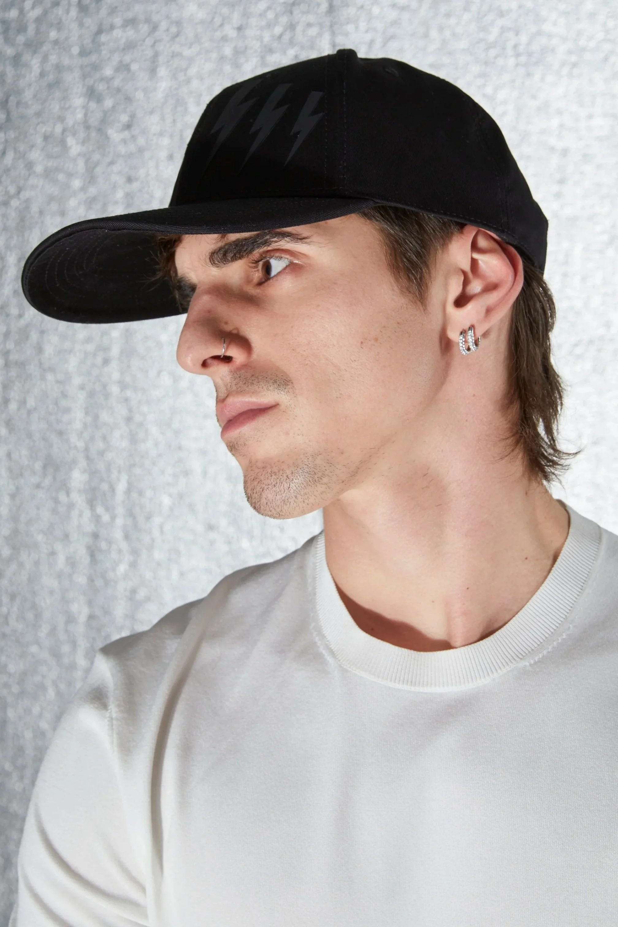 BLACK BASEBALL CAP  in  COTTON TWILL