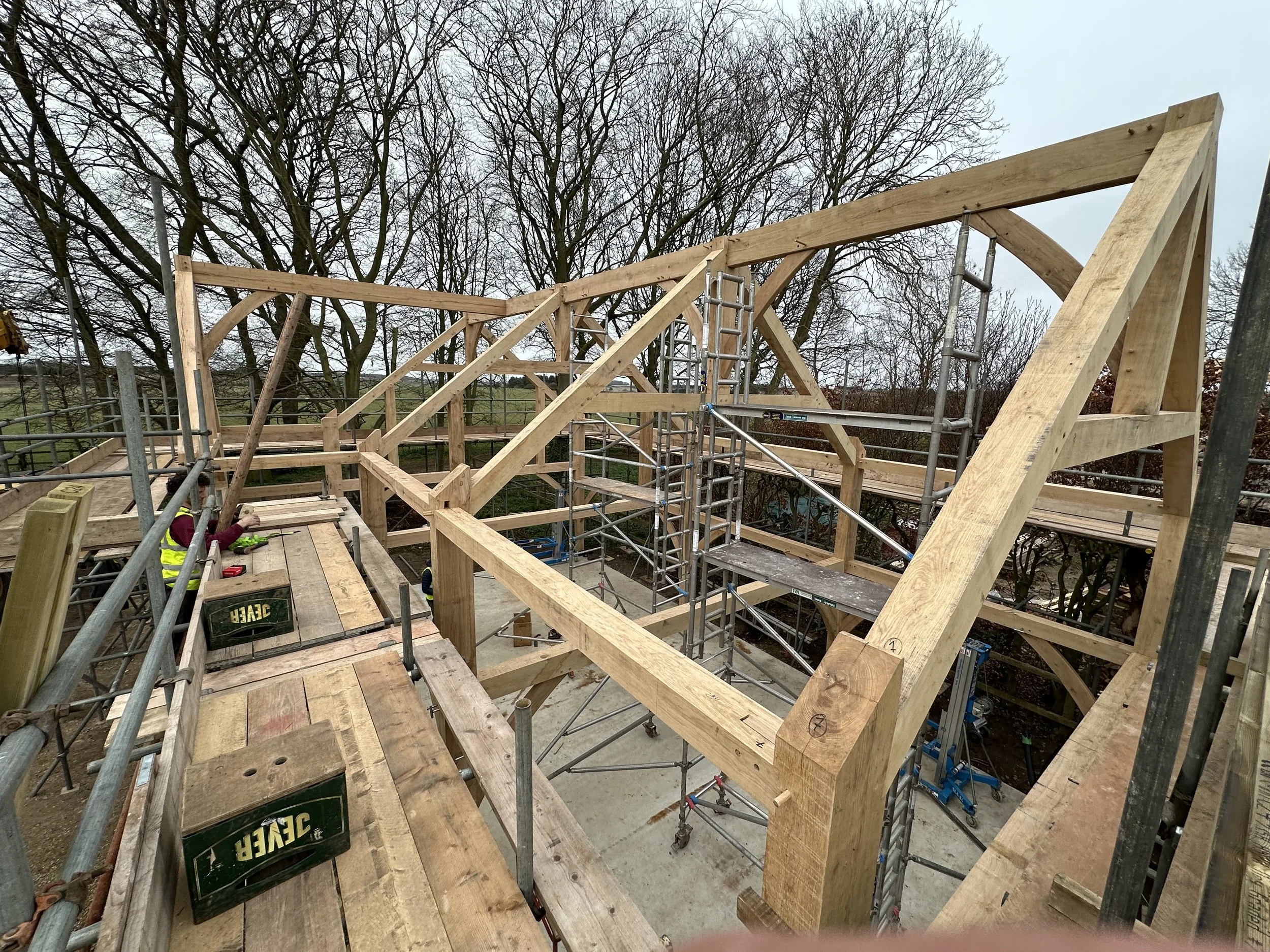 Structural oak frame work