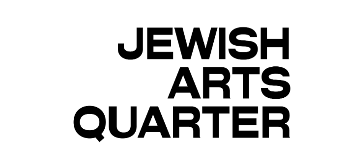 Text that reads "Jewish Arts Quarter" in large black bold letters on a white background.