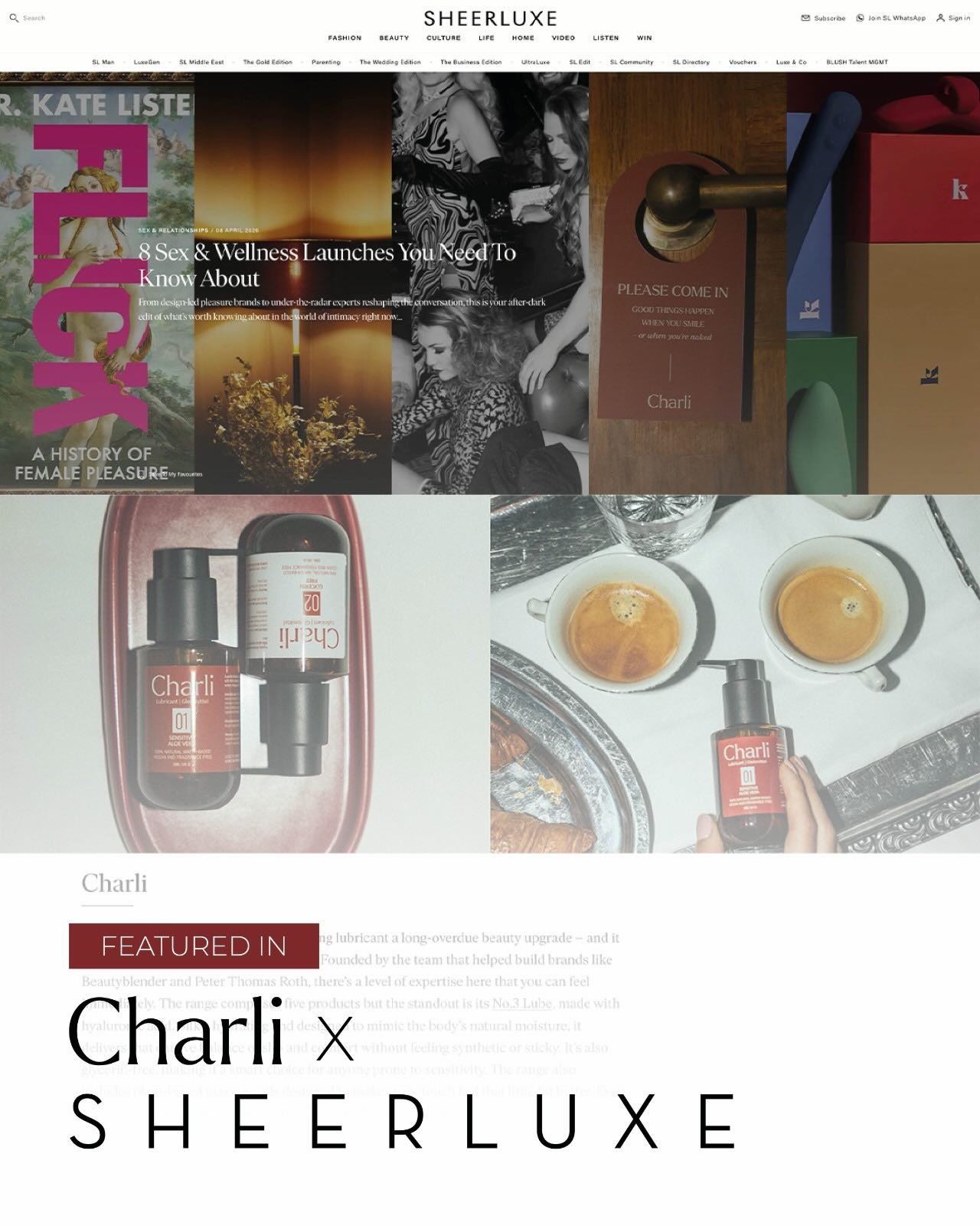 @roomforcharli has been featured in @sheerluxe as one of the &ldquo;8 Sex Wellness Launches You Need To Know About.&rdquo;

We&rsquo;re excited to be part of a new wave of change-makers redefining the intimacy category.

Read the full feature via the