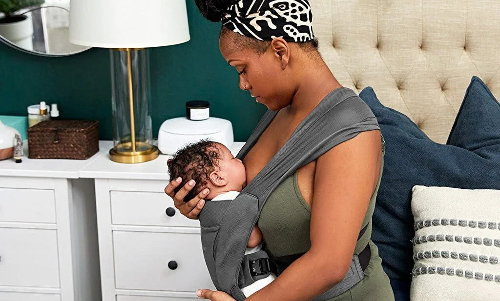 A mother breastfeeding her baby