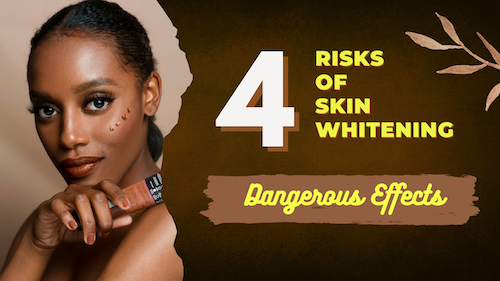 Illustration of potential side effects of skin bleaching