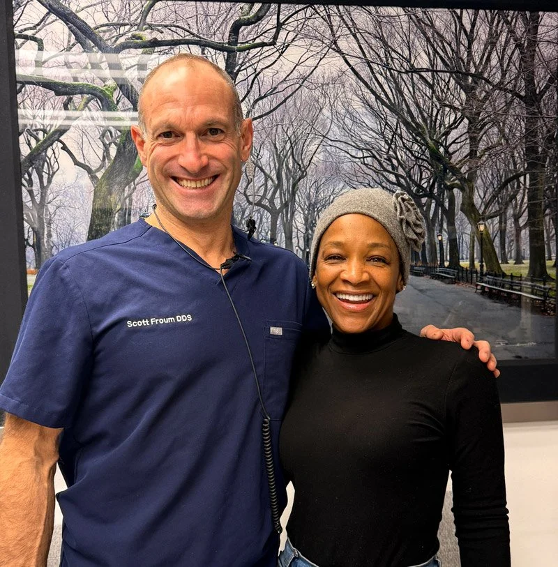 dr scott froum nyc periodontist and a happy patient in manhattan