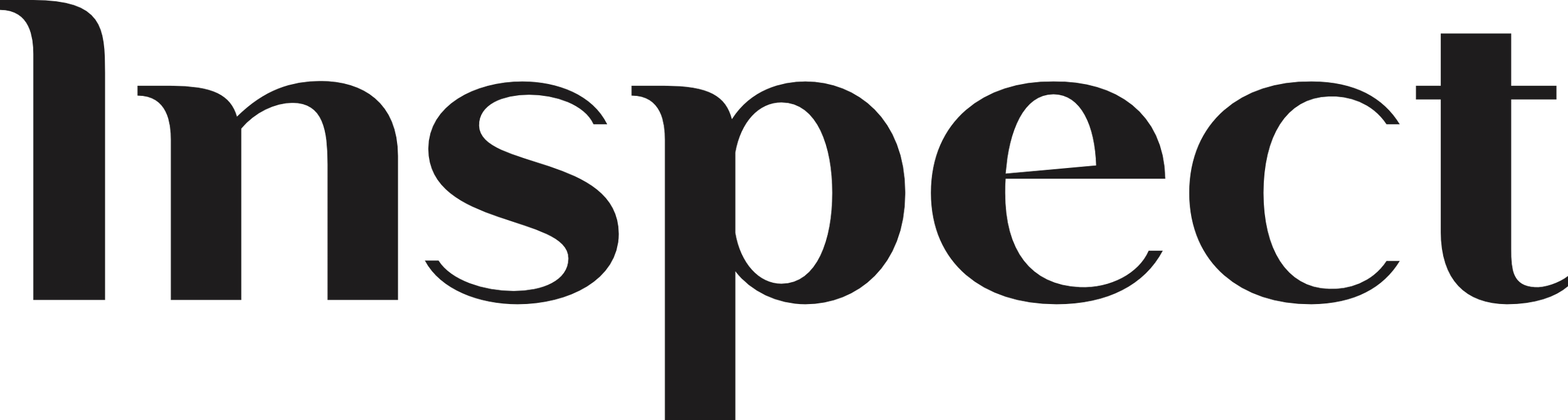 A black background with the word 'Inspect' written in large, bold, black letters.