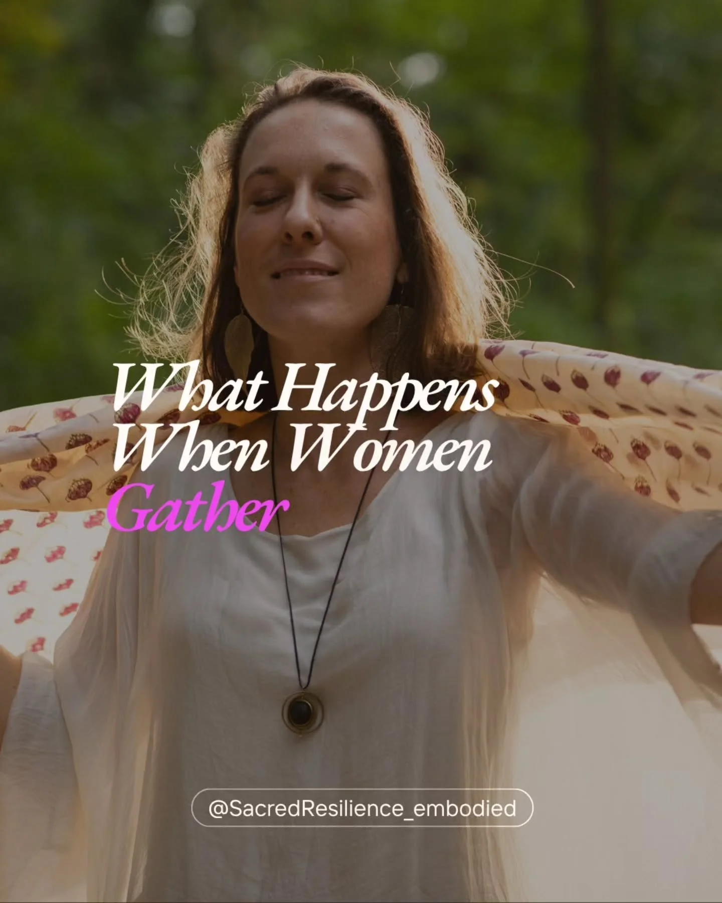 We&rsquo;ve been taught to do it all alone. But our strength was never meant to be solitary...

Something sacred happens when women come together &mdash; not to perform, not to fix, but to simply be.

We breathe deeper.
We soften the armor we&rsquo;v