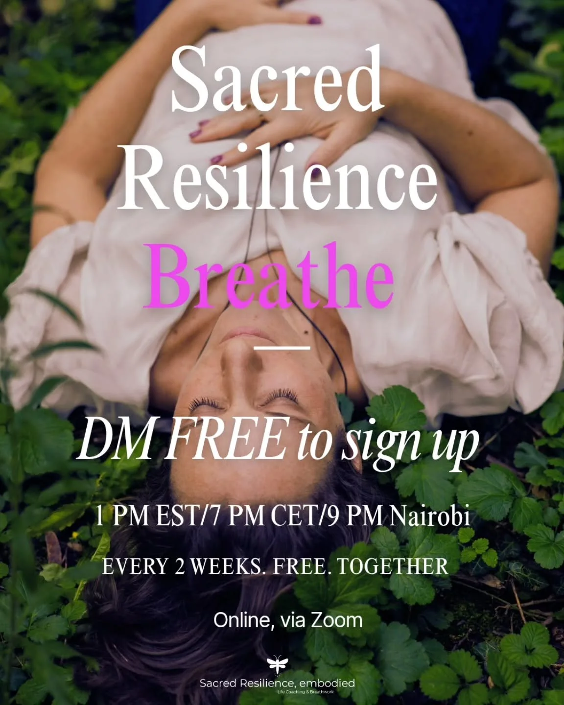 Breathe. Restore. Transform. 

On Tuesday we gather again in our *free* Sacred Resilience Breathe online.

These community moments are what light me up. And this one is special - a free offering that is accessible to anyone. Anywhere. 

Come as you a