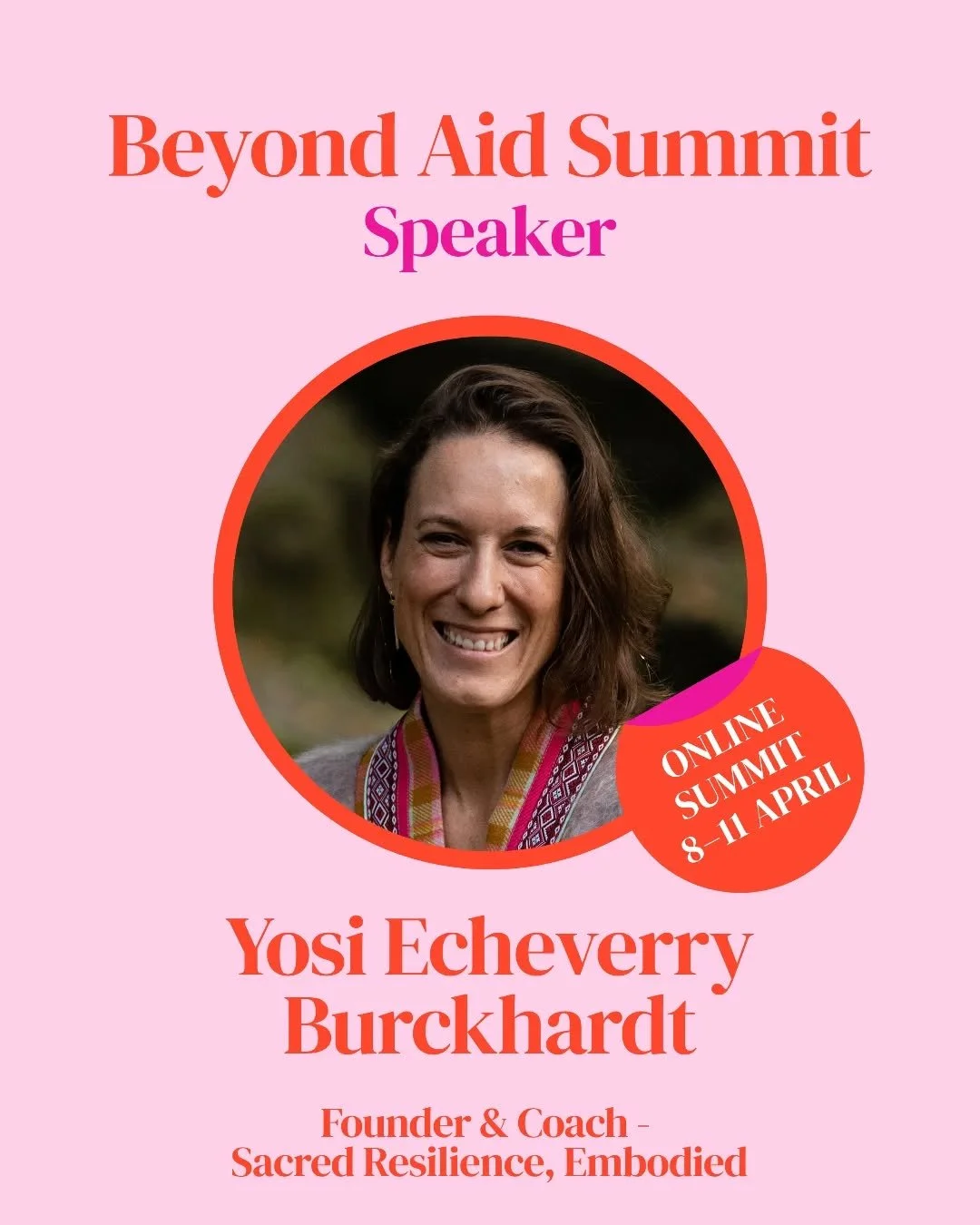 Hey dear one, 

Did you know I'm also guiding a Concious Connected Breathwork session as part of the amazing Beyond Aid online Summit? 

Yes 🤩  so not only am I doing a talk on 8th April @6 pm CET but also guiding you back to your body and felt sens