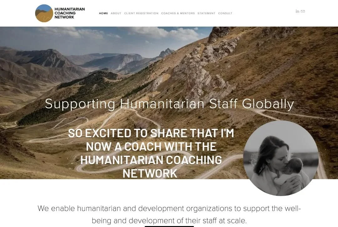 This is very exciting! Just this weekend I was honored to receive the message that I am now a coach &amp; mento with the Humanitarian Coaching Network. Today I received my first client request. 

Its a true honor to serve women and men in the aid sec