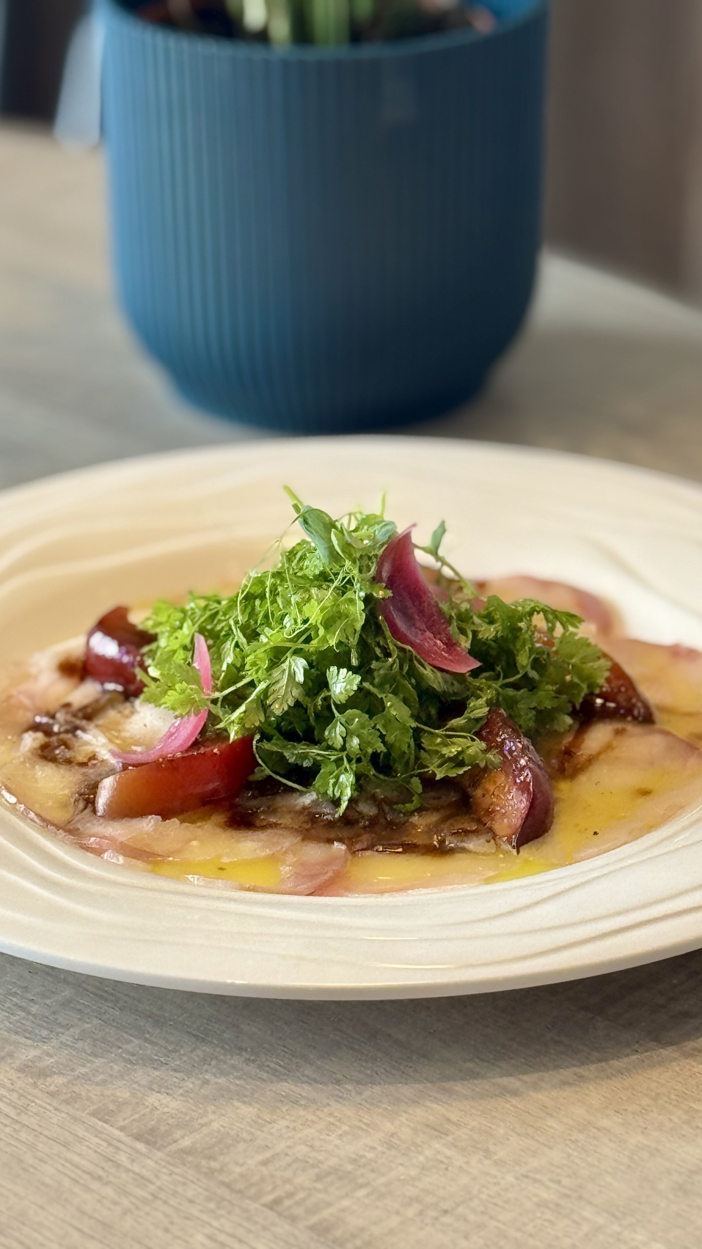 Carpaccio poisson Le Surcouf Cancale