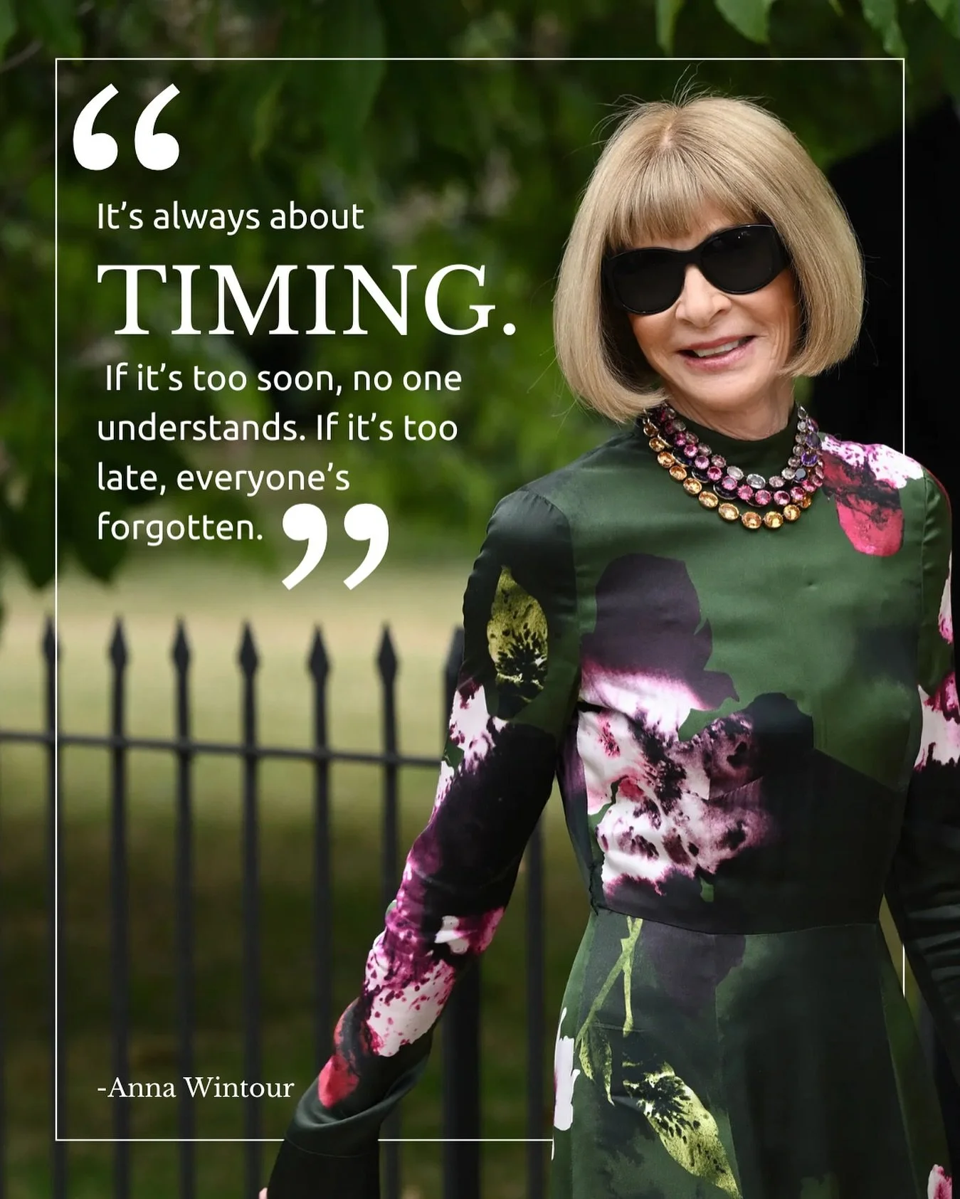Trends don&rsquo;t hit because they&rsquo;re new. 
They hit because they land at the exact moment people are ready to feel something different. 

#FashionQuote #AnnaWintour #FashionTiming #DesignCulture #FashionThoughts