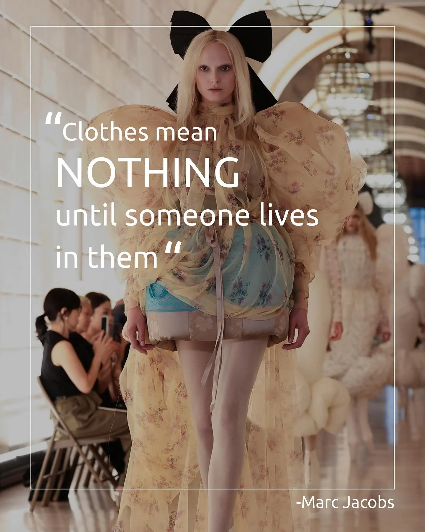 A garment is just form until someone inhabits it. That&rsquo;s where fashion begins, in the tension between craft and the person who brings it to life.

#FashionPhilosophy #MarcJacobs
#FashionQuote #FashionThoughts