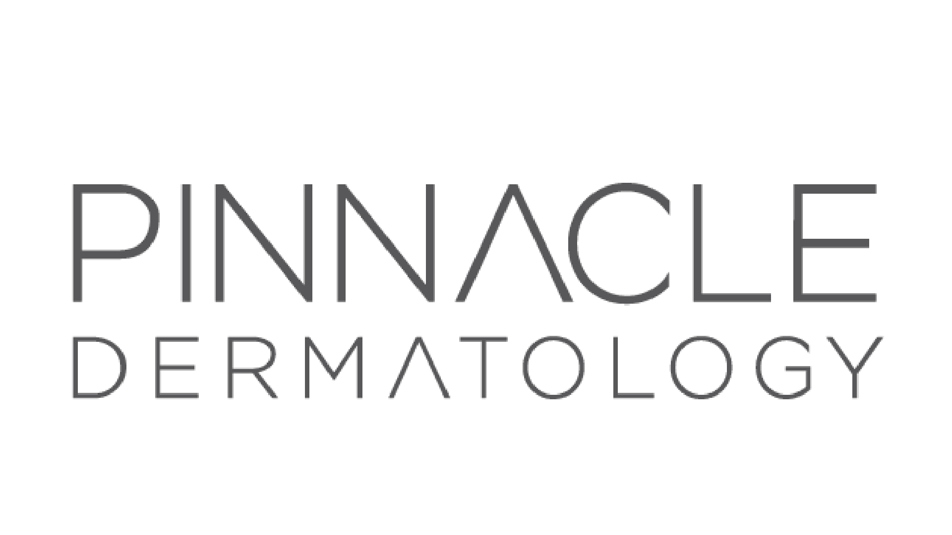 Logo of Pinnacle Dermatology featuring the stylized word 'PINNACLE' with 'DERMATOLOGY' written below.