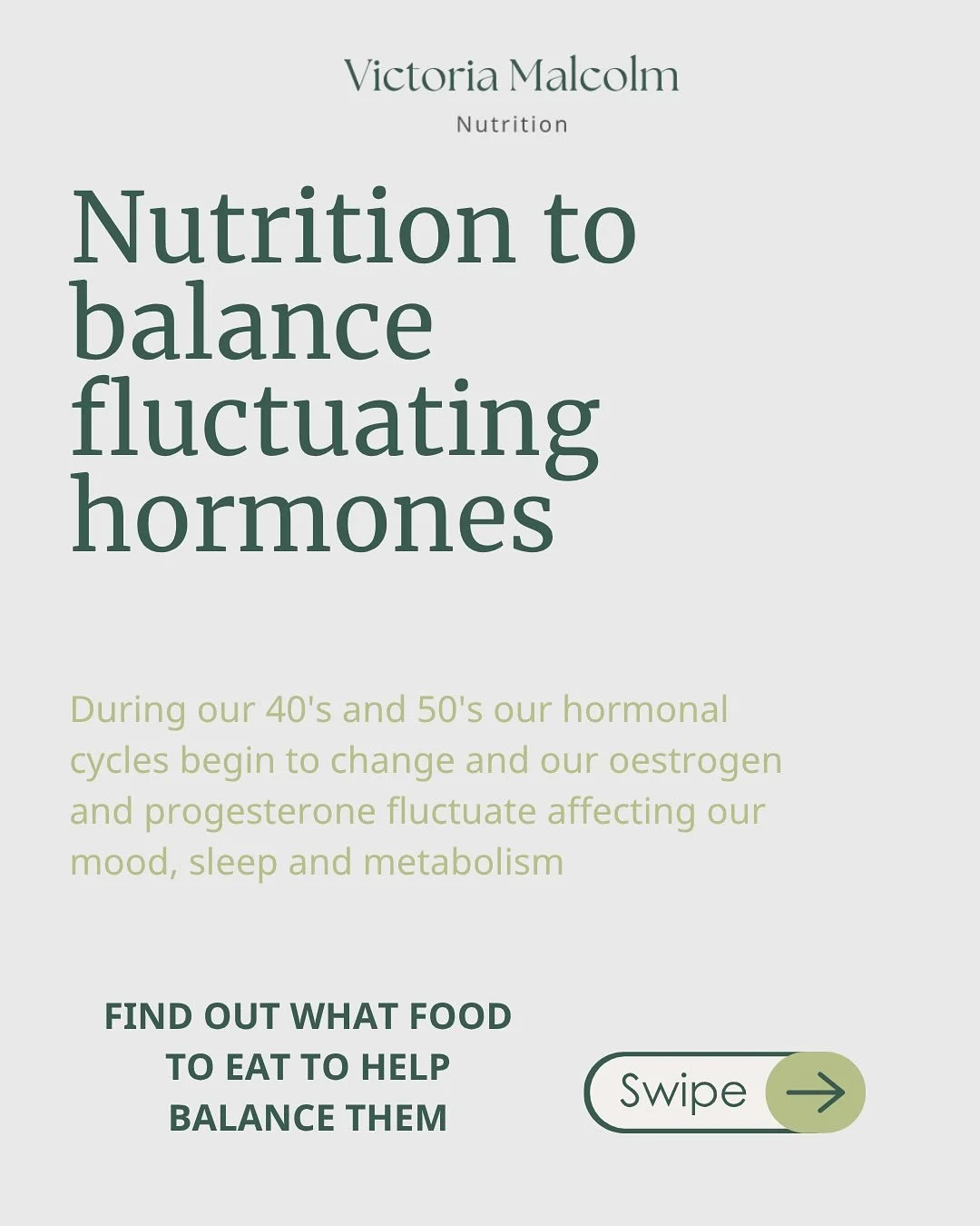 During our 40&rsquo;s and 50&rsquo;s our hormonal cycles begin to change and our oestrogen and progesterone fluctuate, so sometimes very high and then dropping very low - it is these fluctuations that affect mood, sleep, and metabolism.

Nutrition ca