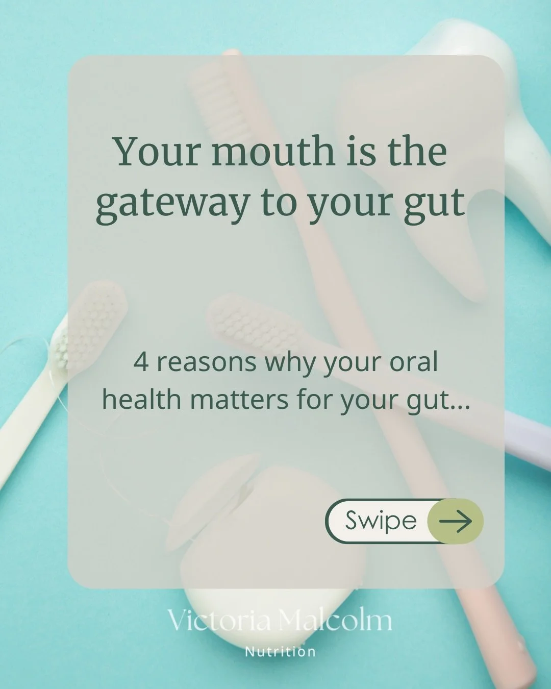 Today is National Dentist Day, so I want to highlight something we don&rsquo;t talk about enough - your mouth is the gateway to your gut 🦷

Good oral hygiene isn&rsquo;t just about fresh breath and a bright smile. It plays a crucial role in your dig