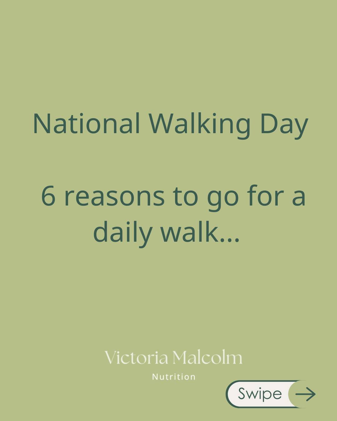 As a registered nutritional therapist, I&rsquo;m all about sustainable health and daily walks tick so many boxes. 

Even if it&rsquo;s just 30 minutes a day or even 2x15 minutes if that feels too much. There are so many physical and mental health ben