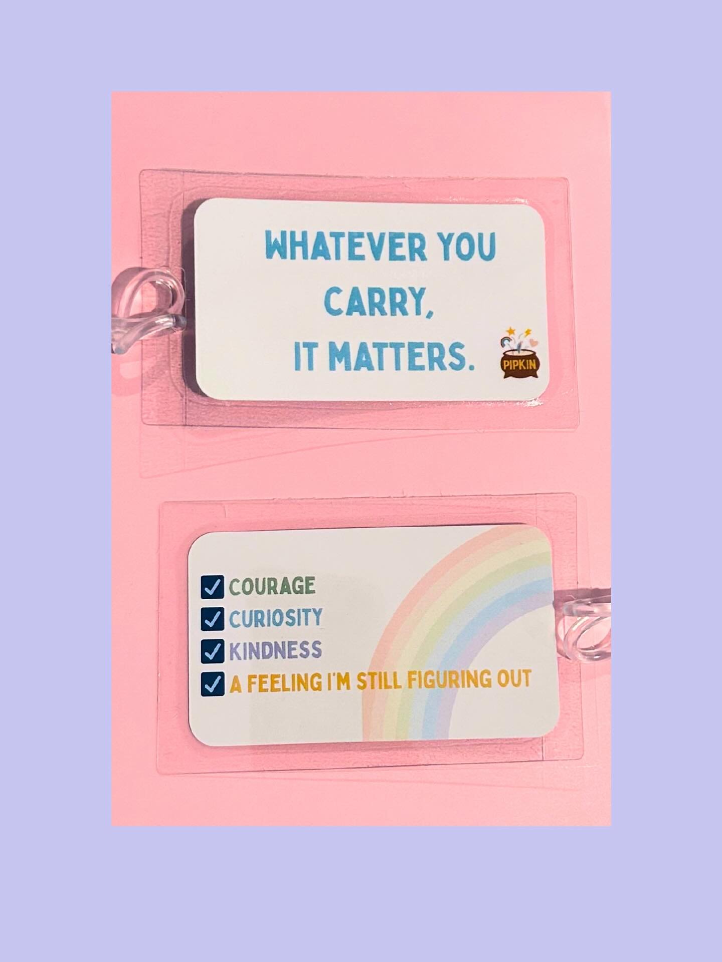 Whatever you carry &mdash; feelings, fears, dreams, doodles &mdash; it matters. 💛⁠
⁠
This little tag is more than just an accessory. It&rsquo;s a reminder for kids (and grown-ups too) that every emotion, every moment, and every part of you deserves 