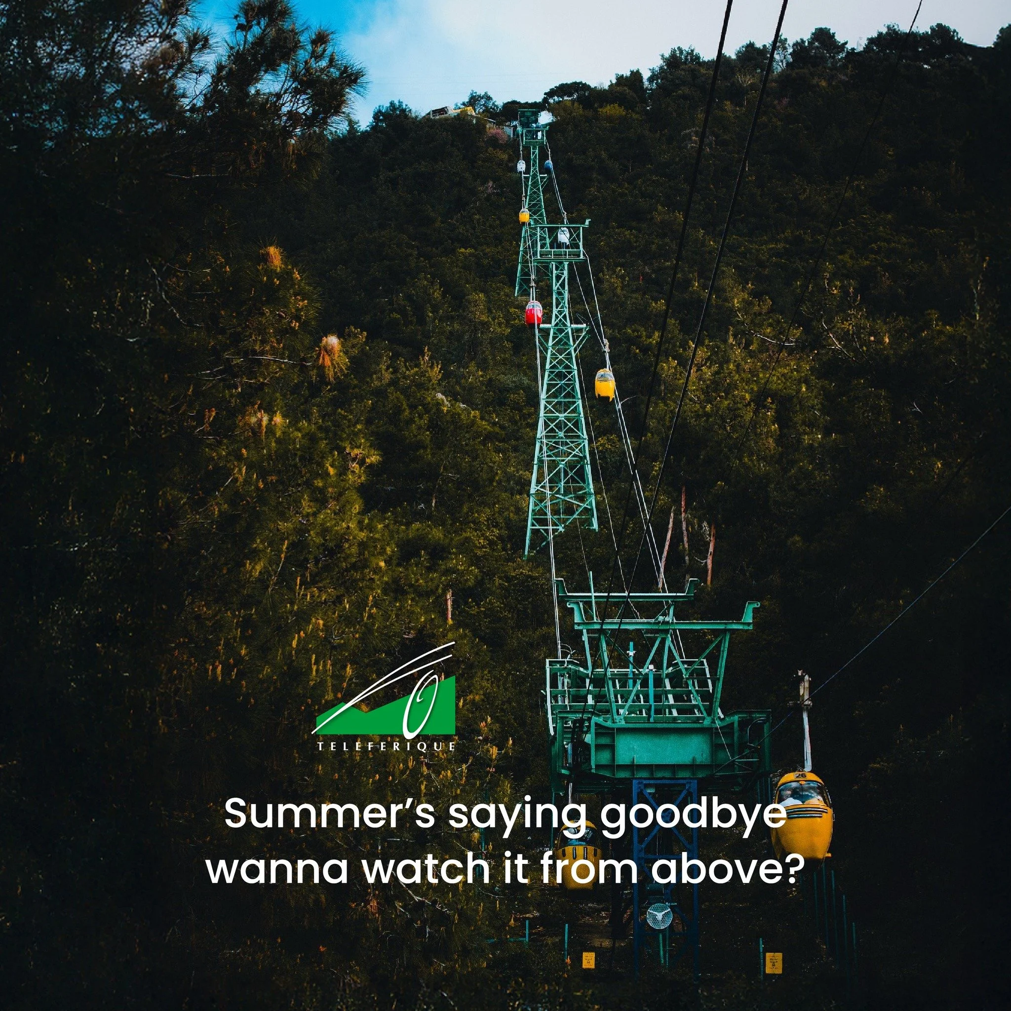 Summer&rsquo;s saying goodbye, wanna watch it from above?
الصيف عم يفلّ&hellip; بدكن تودّعو من فوق؟

#Teleferique #Harissa #Beirut #Jounieh #Lebanon #TeleferiqueLebanon #tourism #ourladyoflebanon #بيروت #لبنان