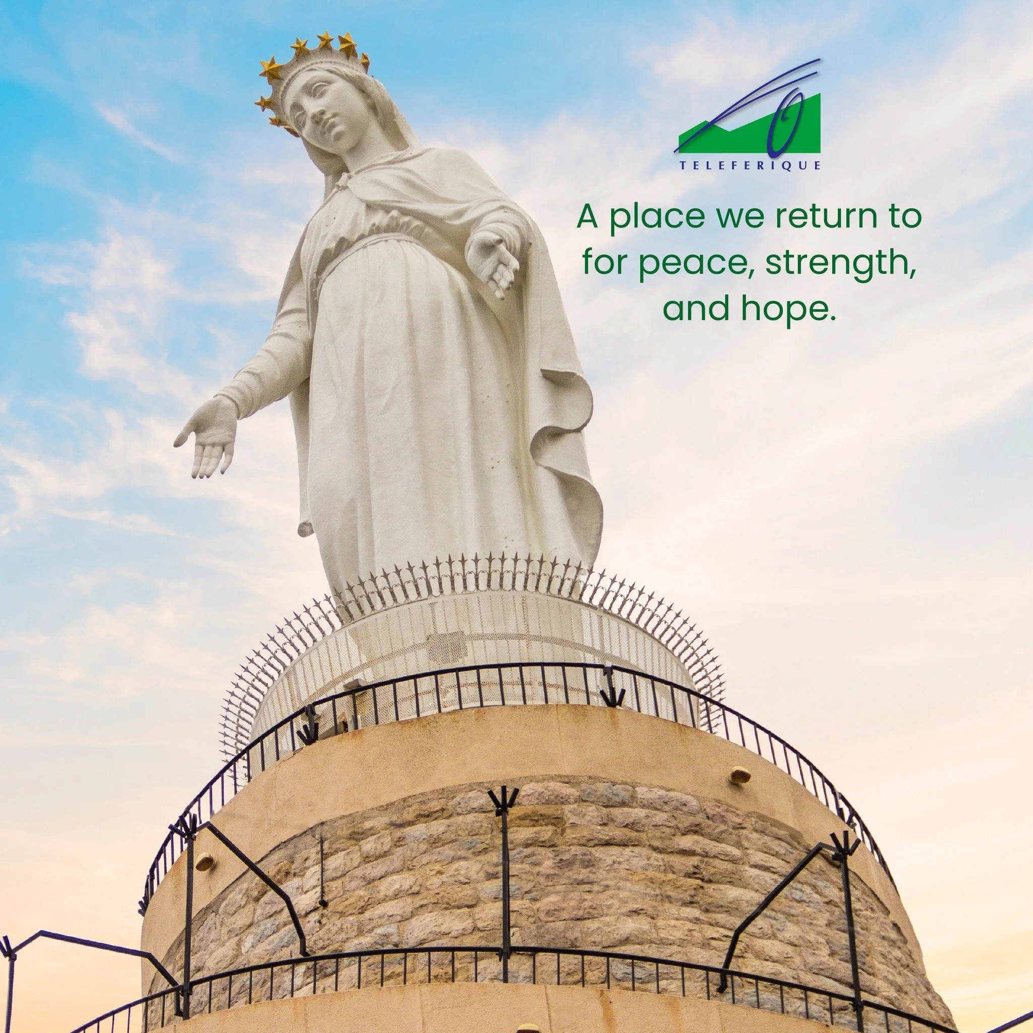 مكان نعود إليه من أجل السلام والقوة والأمل

A place we return to for peace, strength, and hope

#Teleferique #Harissa #Beirut #Jounieh #Lebanon #TeleferiqueLebanon #tourism #ourladyoflebanon #بيروت #لبنان