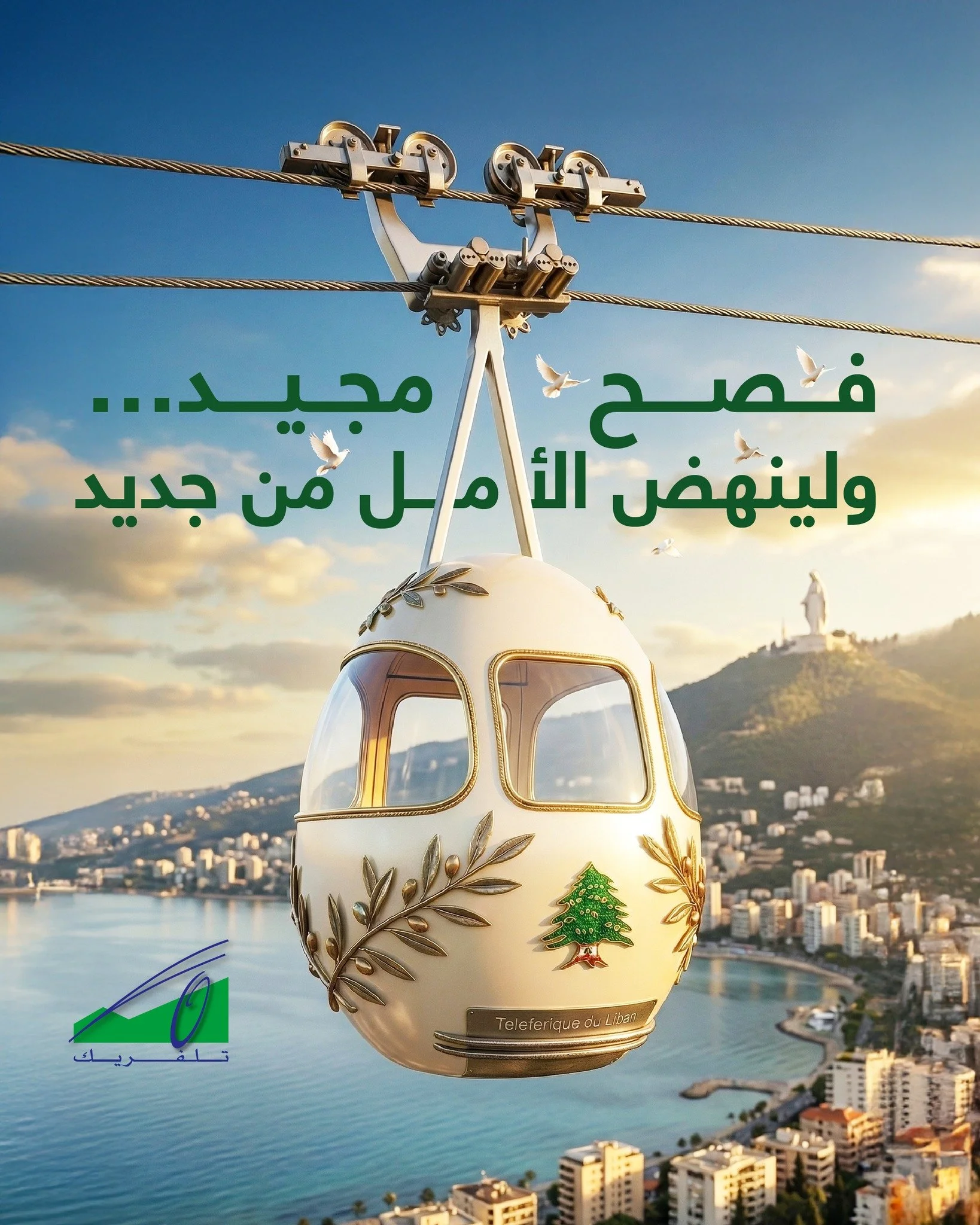 Happy Easter&hellip; and may hope rise again.
فصح مجيد&hellip; ولينهض الأمل من جديد

# #Teleferique #Harissa #Beirut #Jounieh #Lebanon #TeleferiqueLebanon #tourism #ourladyoflebanon #بيروت #لبنانلبنان