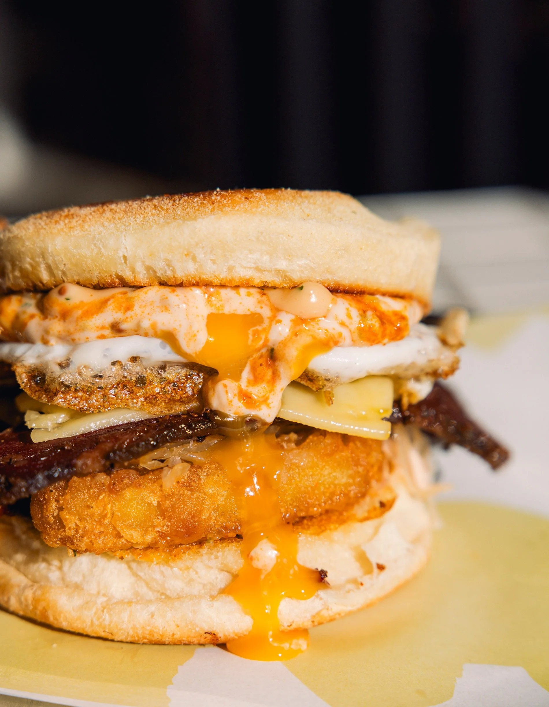 A monthly special you won&rsquo;t want to miss. The Reuban Brekky Muffin. House made pastrami, hash brown, Swiss cheese, fried egg and Russian dressing. 

Now available for dine-in or takeaway at Side Piece till end of July.