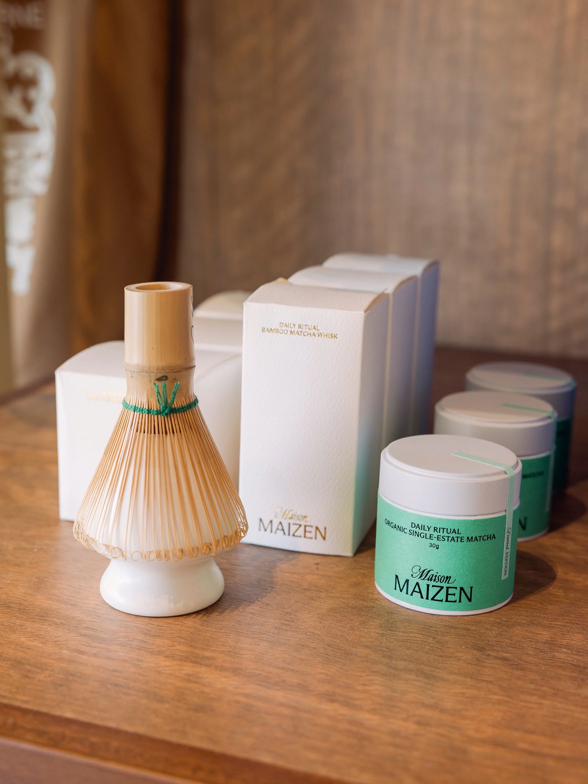 Your favourite Side Piece matcha starts with Maison Maizen.

You&rsquo;ll find the same ceremonial matcha we use behind the bar, along with Maison Maizen bamboo whisks, available to purchase in-store.

Banana Bread Matcha &amp; Strawbery Matcha

Matc