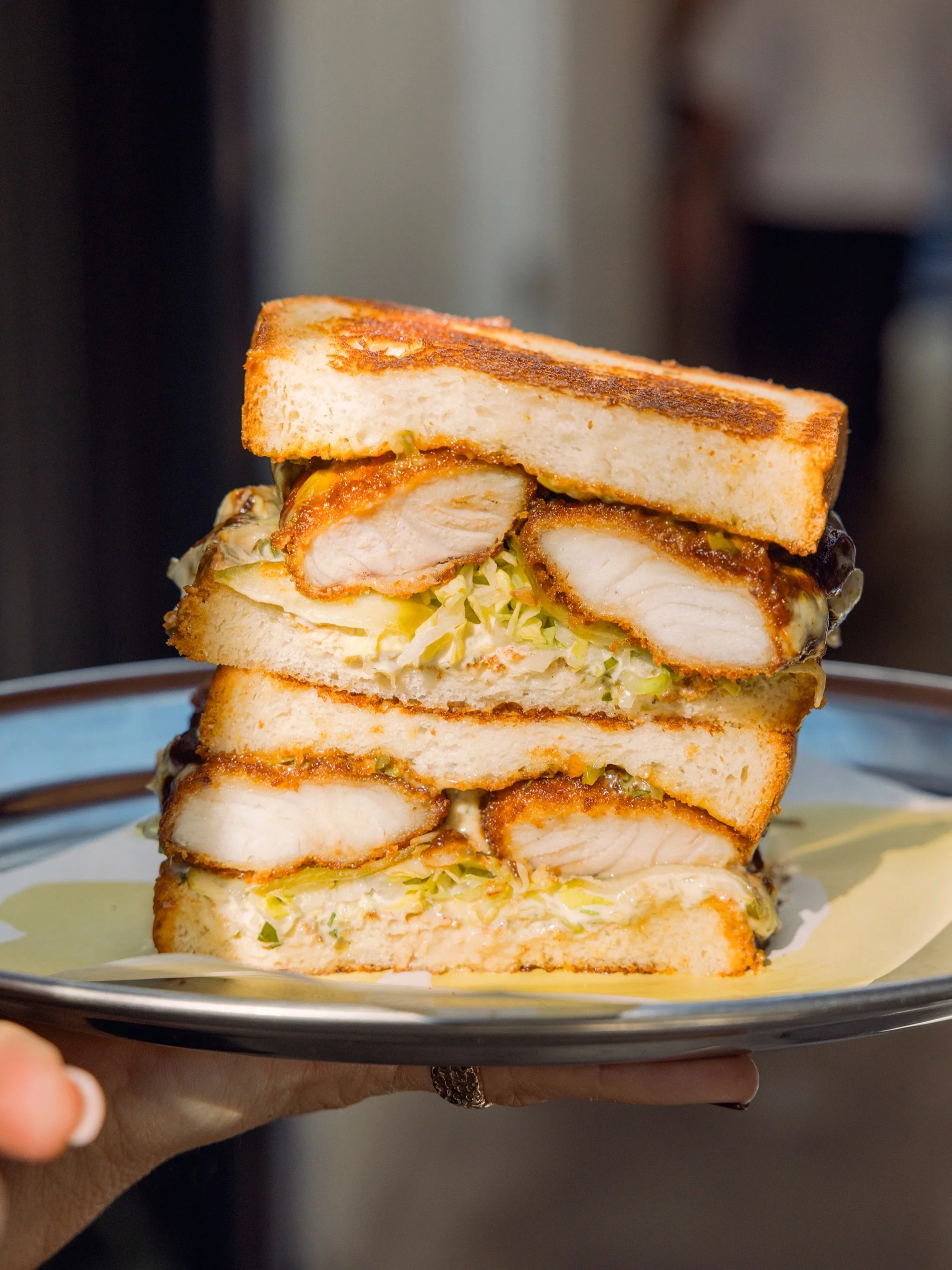 The Fish Sando.

A Side Piece staple since day one. Panko crumbed snapper, tartare, house-made HP, lettuce and shokupan. Always a good call.
